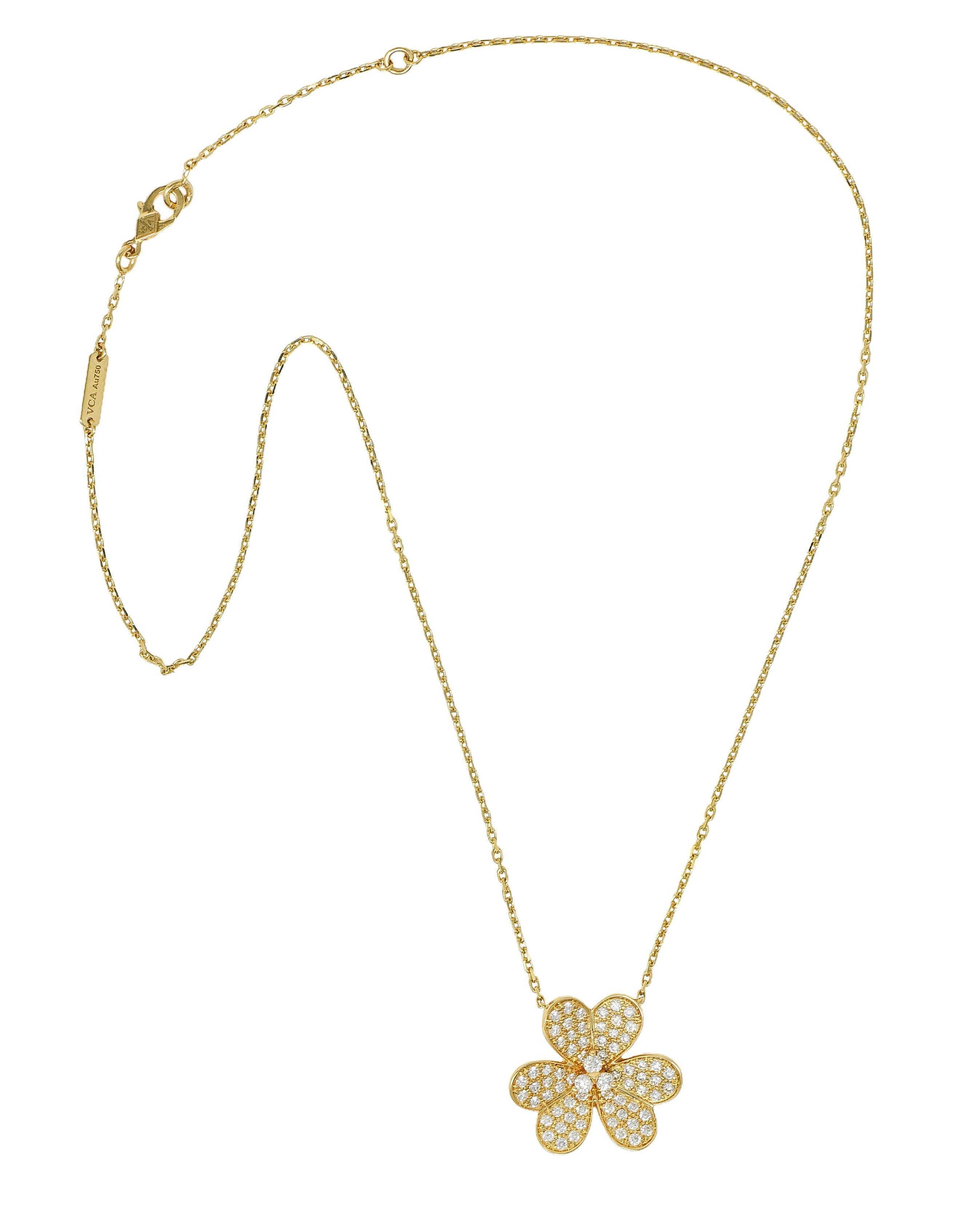 Van Cleef & Arpels Französischer Diamant 18K Gelbgold Große Frivole Halskette (Zeitgenössisch) im Angebot