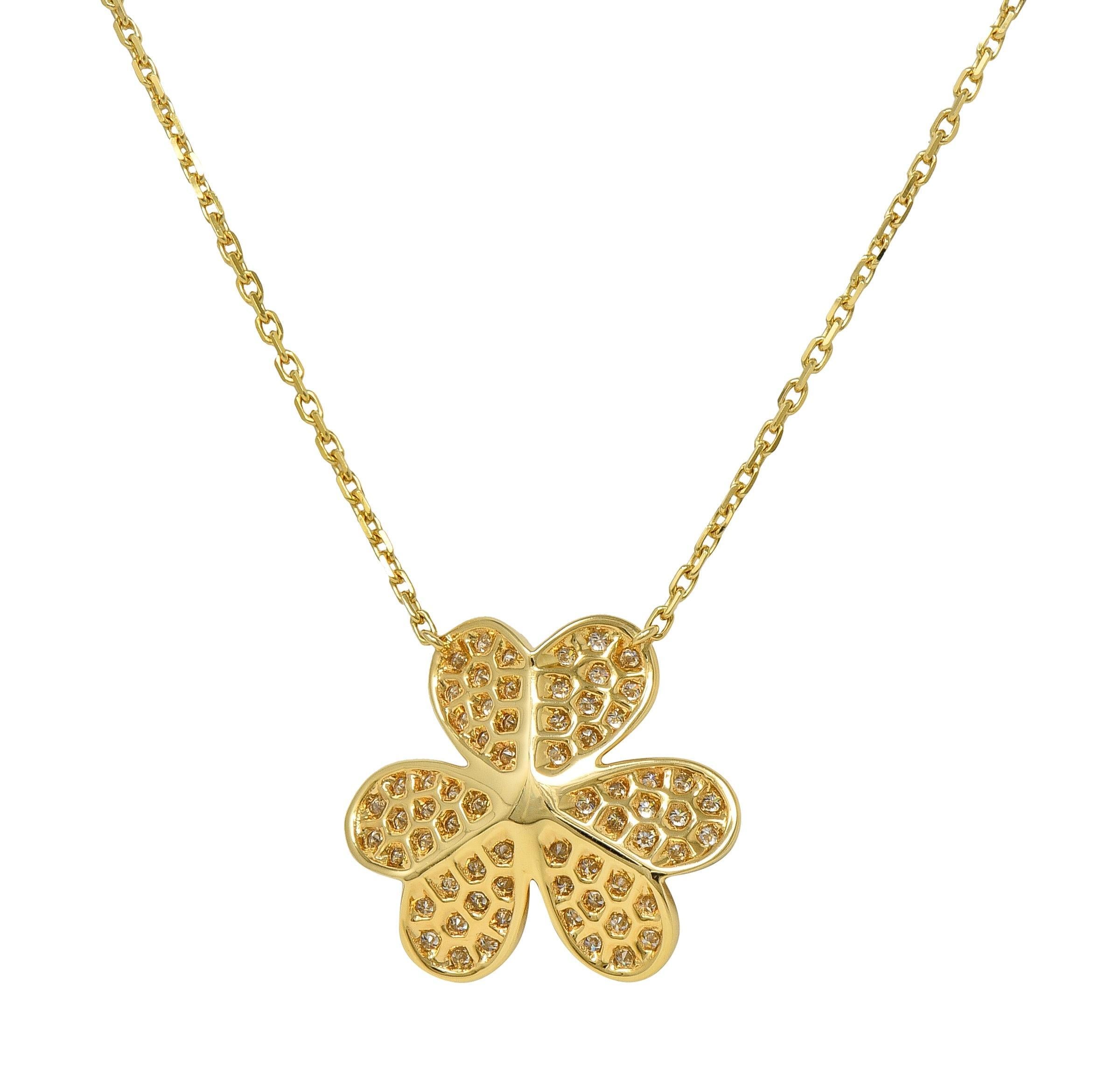 Van Cleef & Arpels Französischer Diamant 18K Gelbgold Große Frivole Halskette im Zustand „Hervorragend“ im Angebot in Philadelphia, PA