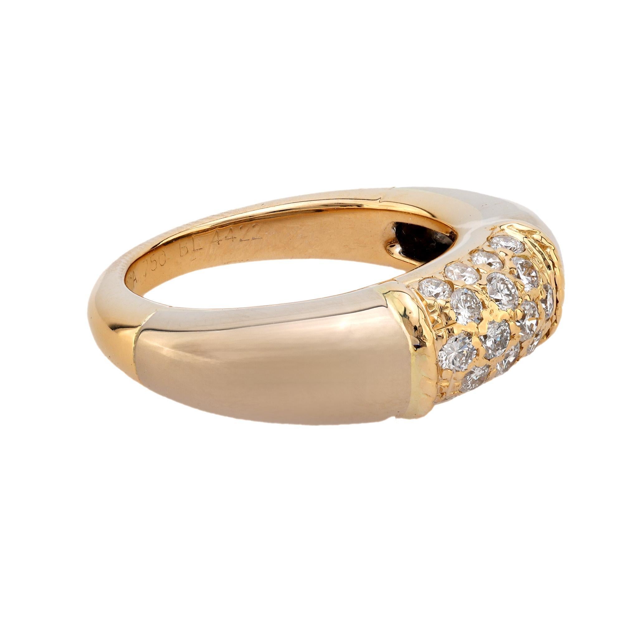 Moderne Van Cleef & Arpels, bague « Philippe » en or jaune 18 carats avec diamants français