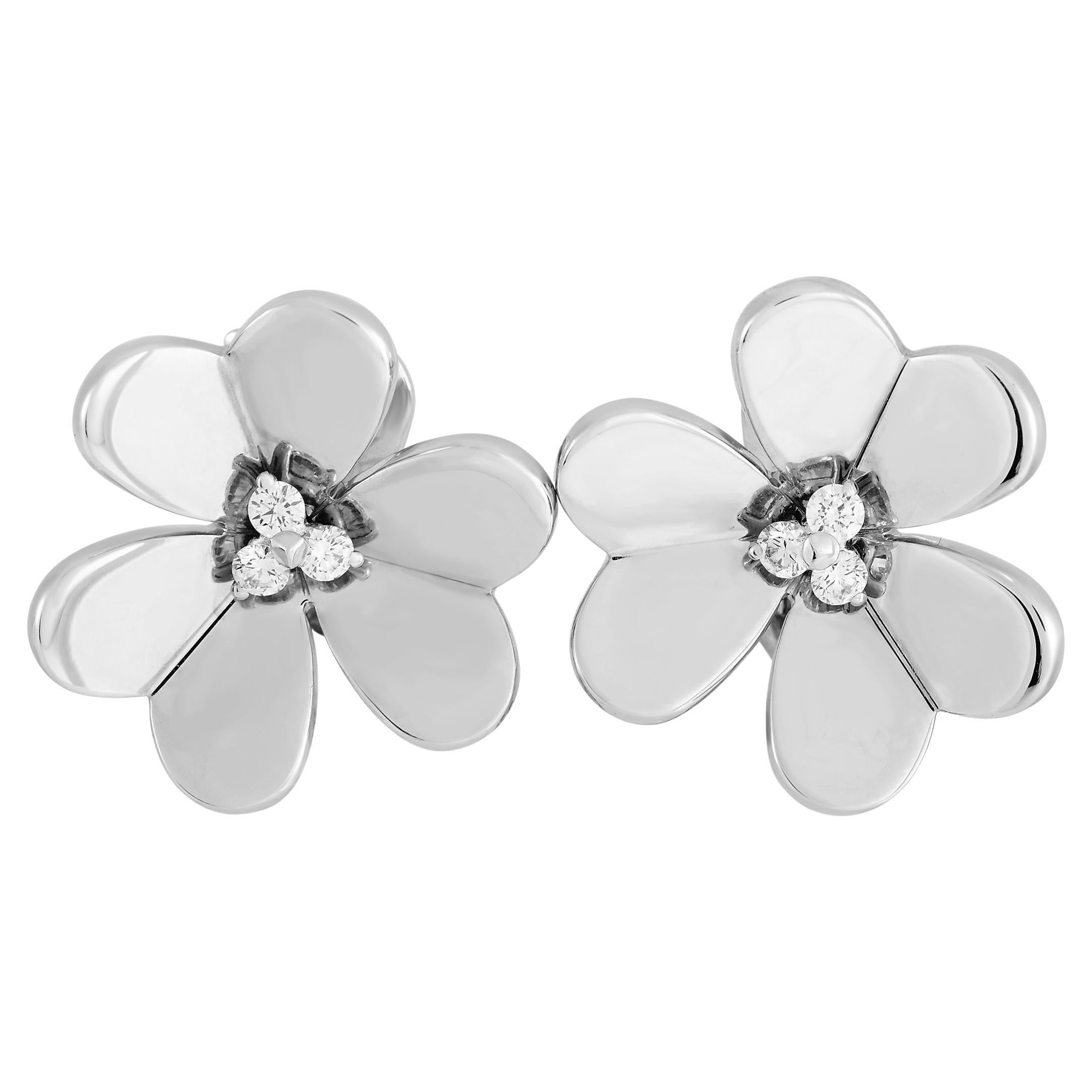 Van Cleef 
Arpels Frivole 18K Weißgold 0::32 Karat Diamant Ohrringe