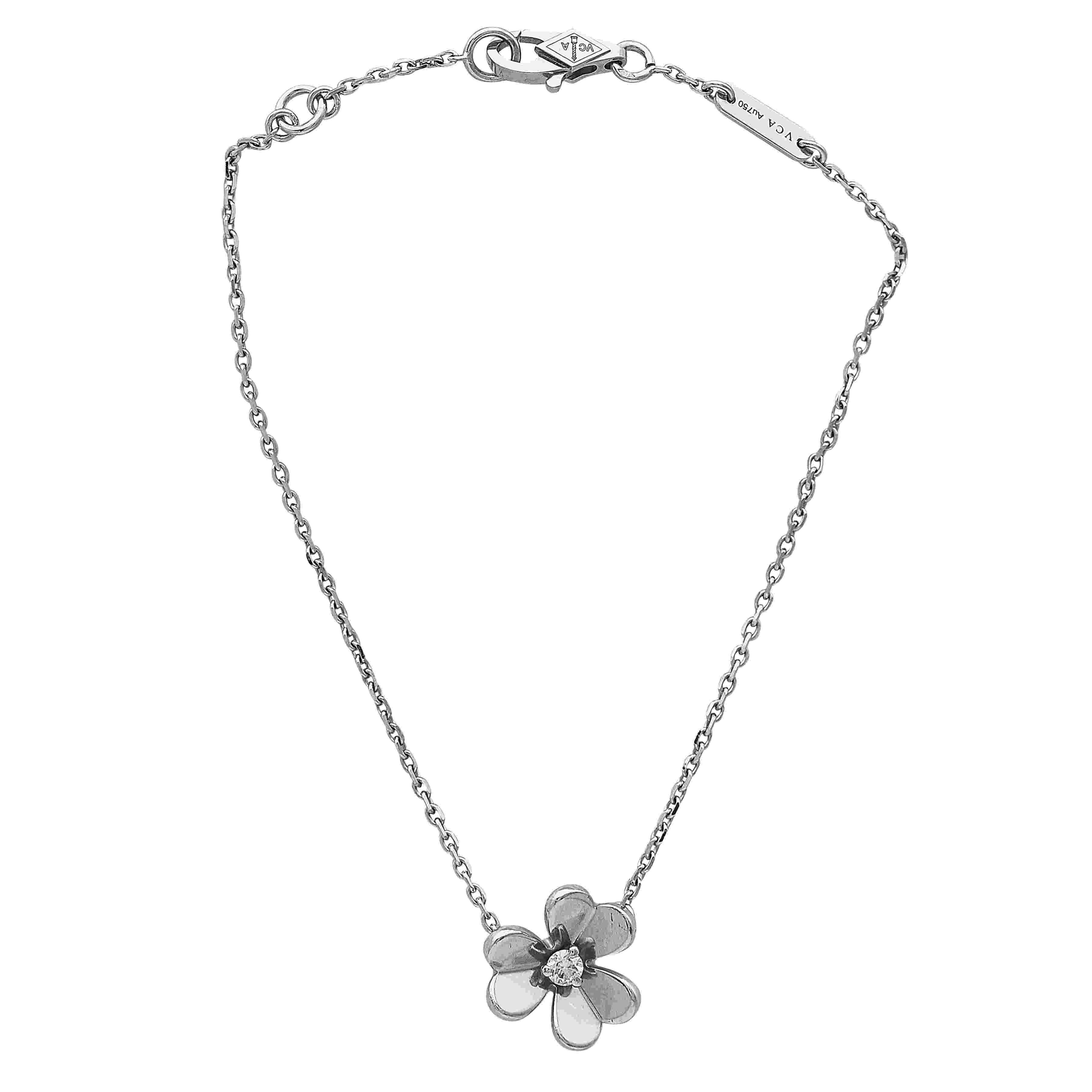 Van Cleef & Arpels Frivole 18K Weißgold Diamantarmband VCA Seriennummer im Angebot 2