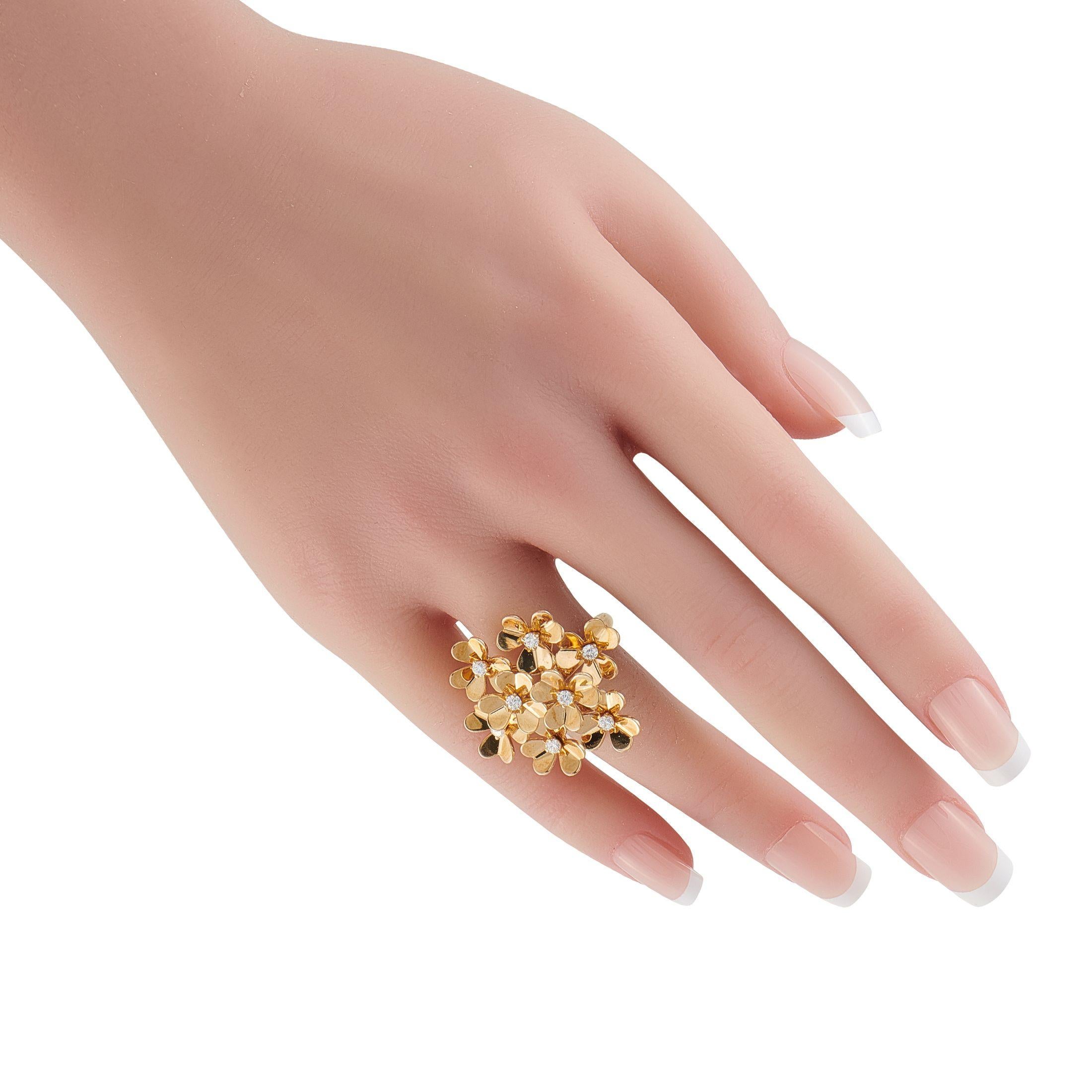 Taille ronde Van Cleef & Arpels Bague Frivole en or jaune 18 carats 0,43 ct de diamant VC08-071625 en vente