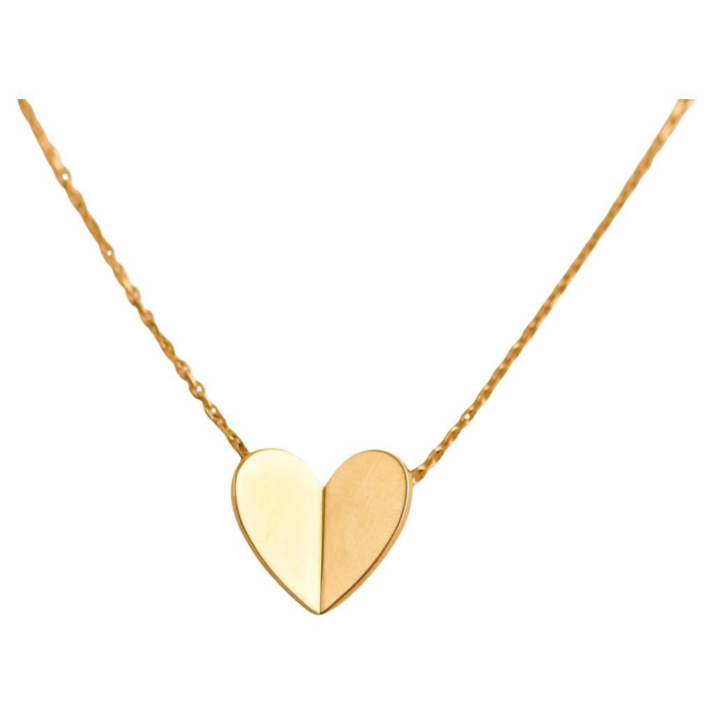 Van Cleef & Arpels Frivole 18K Yellow Gold Heart Necklace