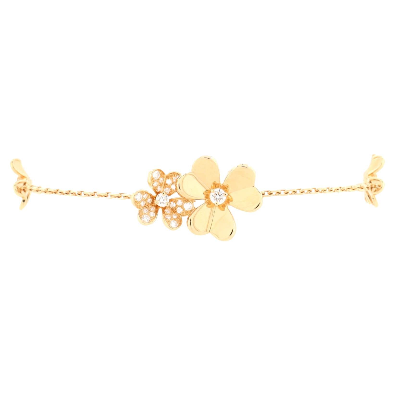 Van Cleef & Arpels Frivole 5 Motifs Bracelet 18k Yellow Gold with Diamonds