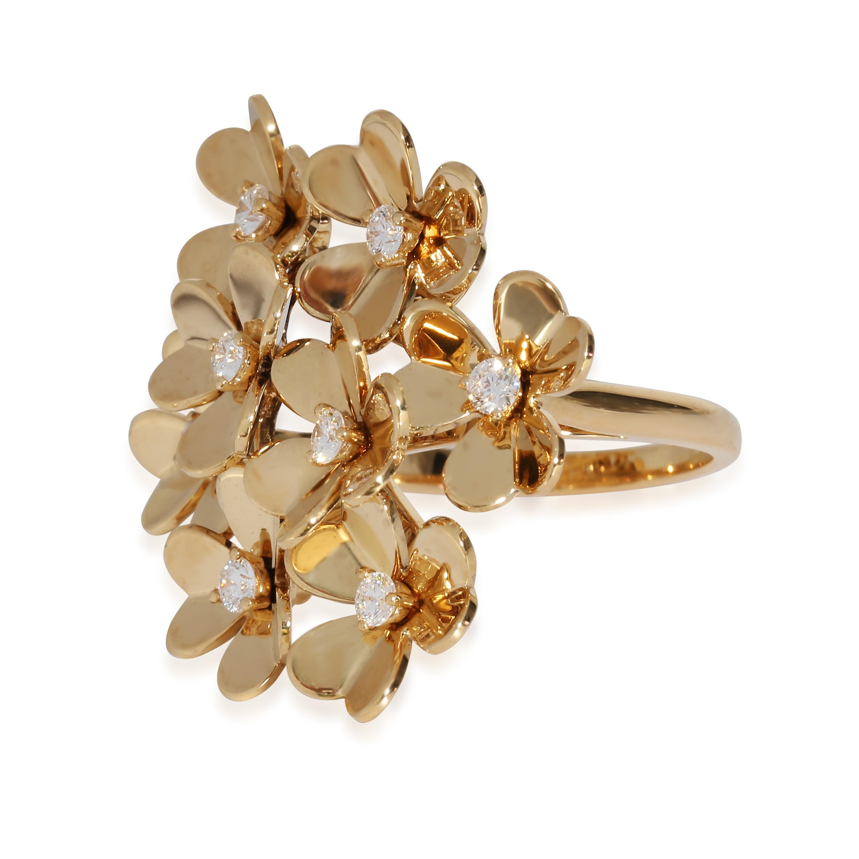 Van Cleef & Arpels Frivole 8 Flower Ring in 18k Yellow Gold 2