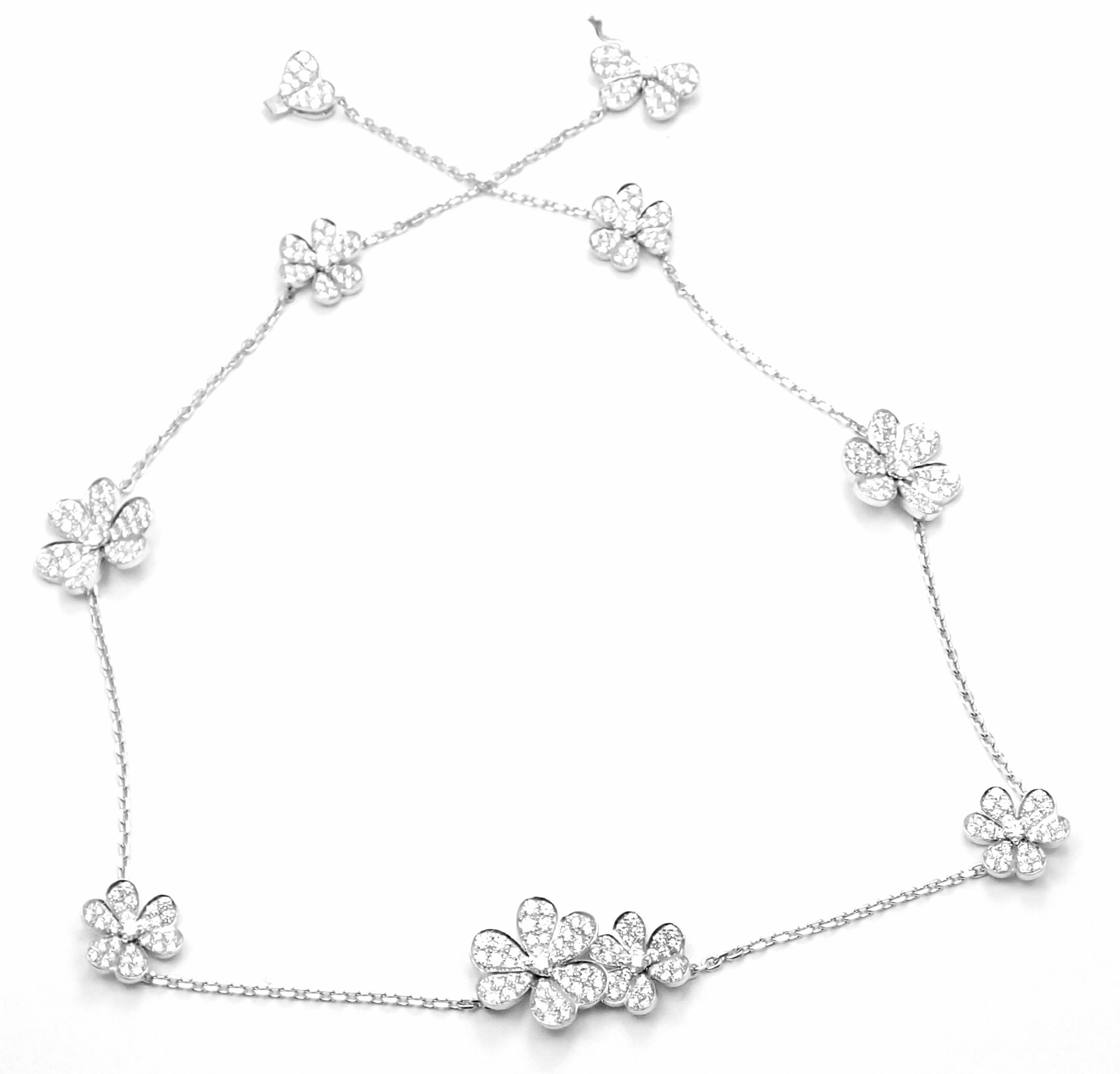 Van Cleef & Arpels Frivole 9 Flower Diamond White Gold Necklace 1