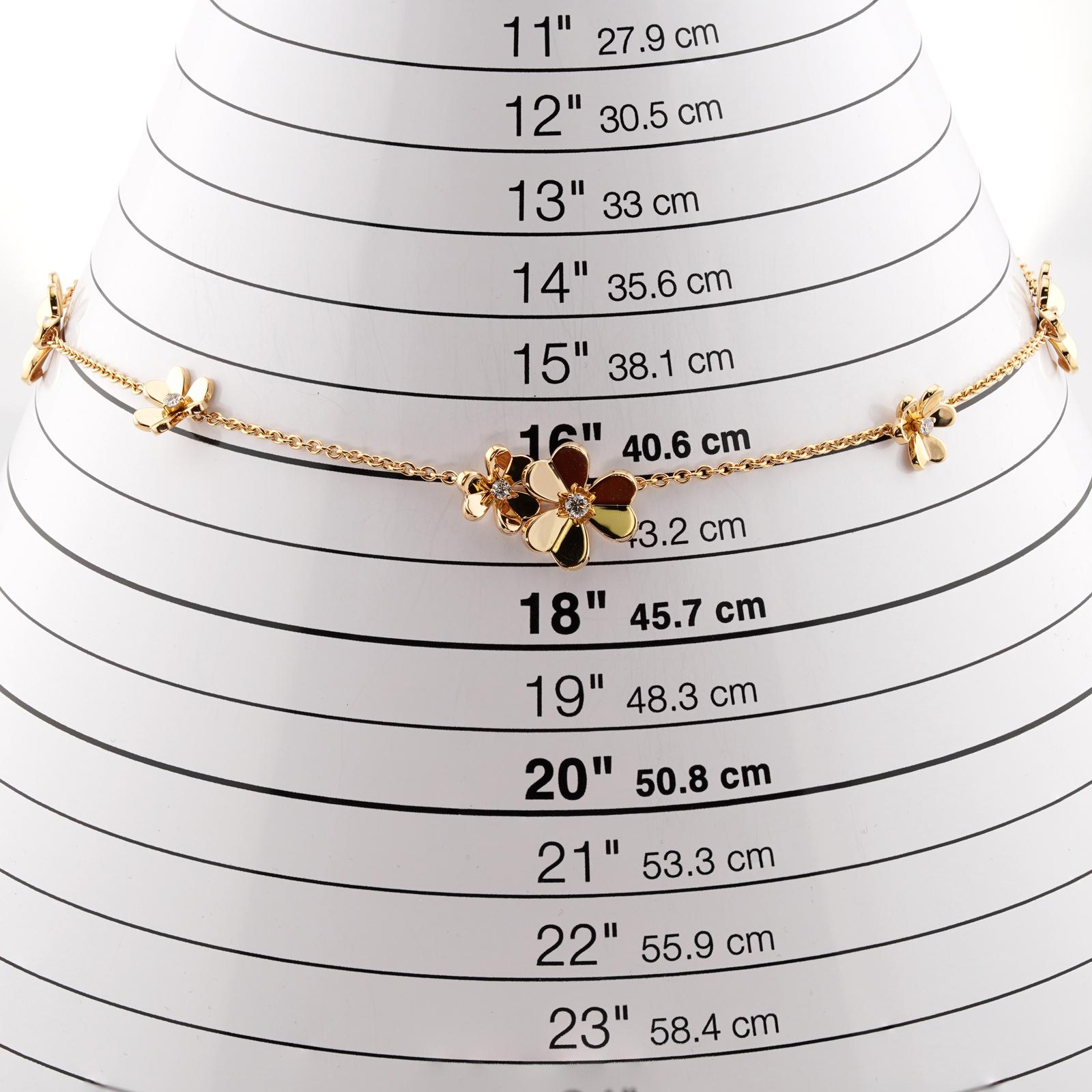 Halskette aus Gelbgold mit VAN CLEEF & ARPELS Frivole 9 Blume und Diamant 3