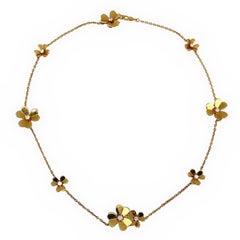 Van Cleef & Arpels Collier Frivole 9 fleurs en diamants 18 carats avec boîte et papiers d'authenticité COA