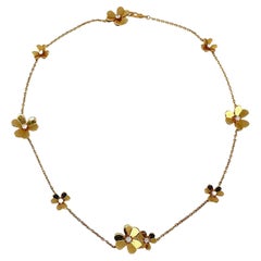 Van Cleef & Arpels Frivole 9 Flowers Diamond Necklace 18 Karat YG Box Papers COA