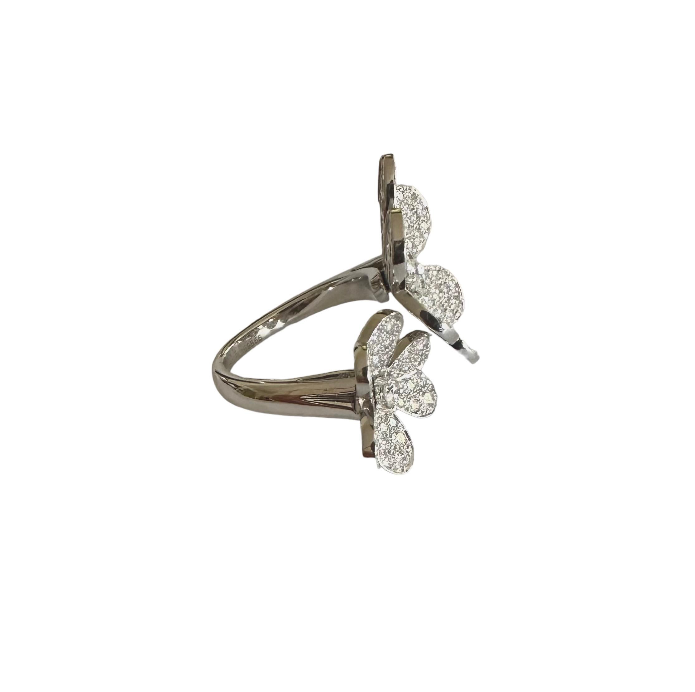 Van Cleef & Arpels Frivole Zwischen den Fingern 18K Weißgold Diamantring 7