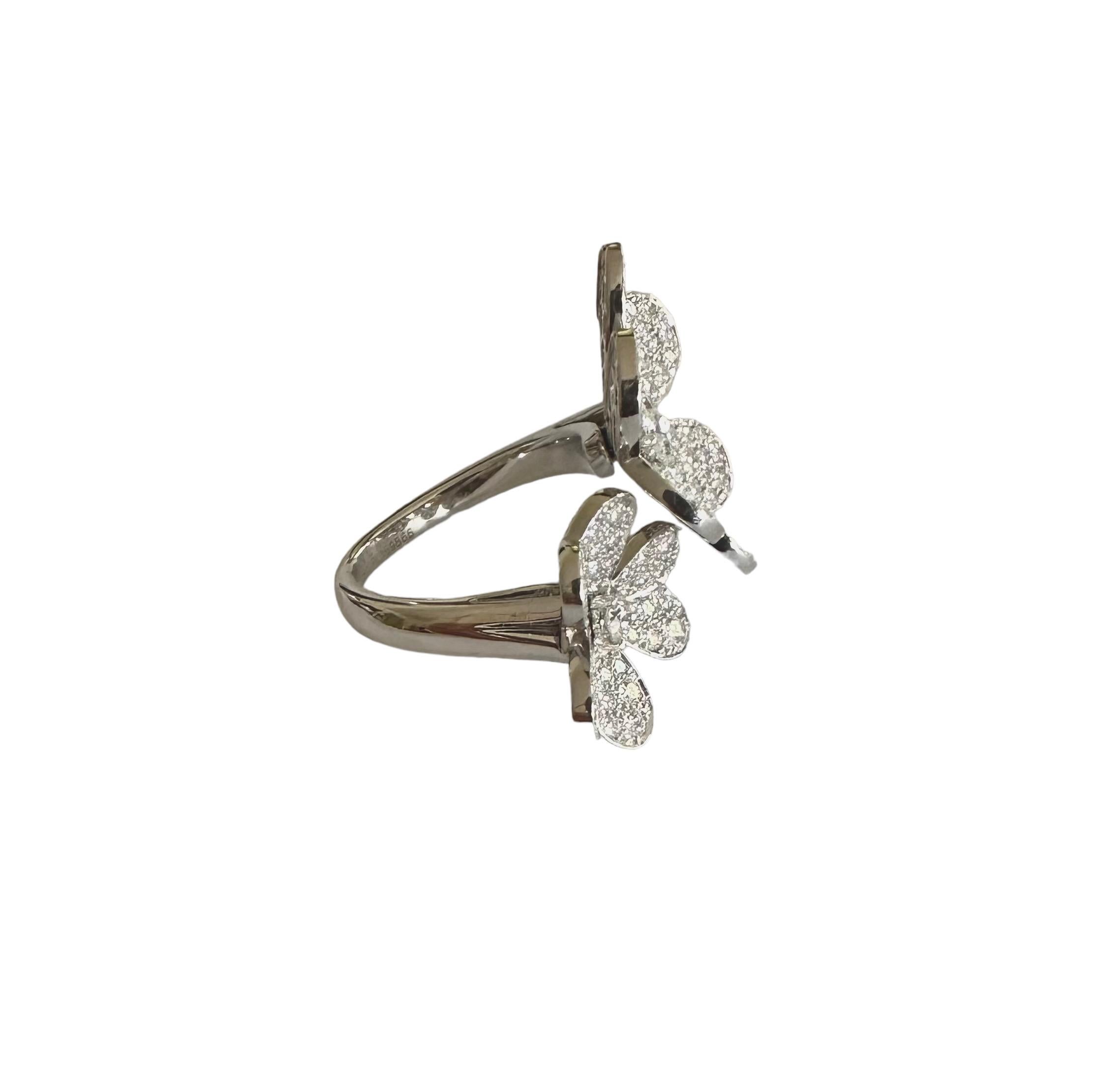 Van Cleef & Arpels Frivole Between the Finger 18K White Gold Diamond Ring 4