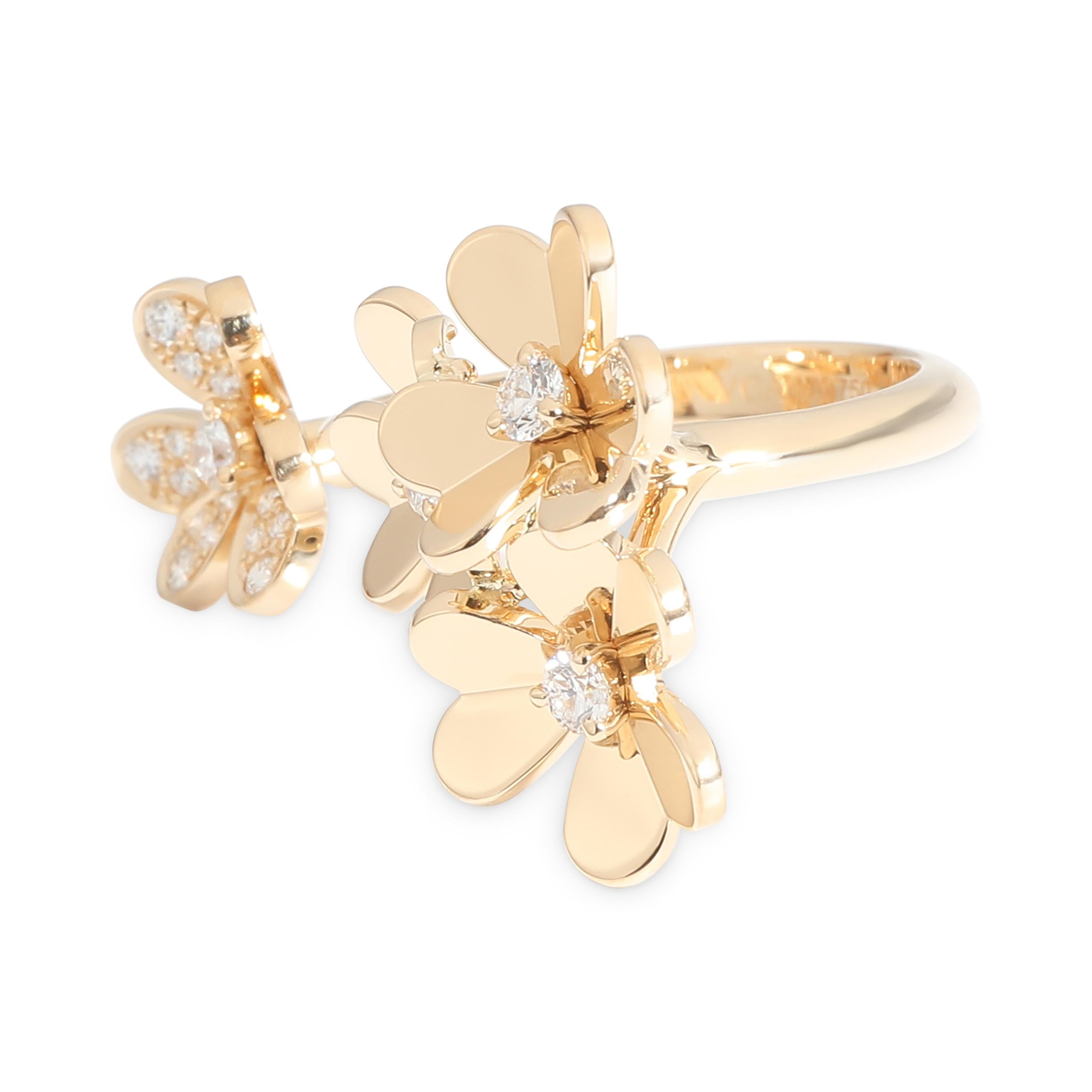 Anillo Van Cleef & Arpels Frivole Between The Finger de oro amarillo de 18 quilates 0,37 qt en Excelente estado para la venta en New York, NY