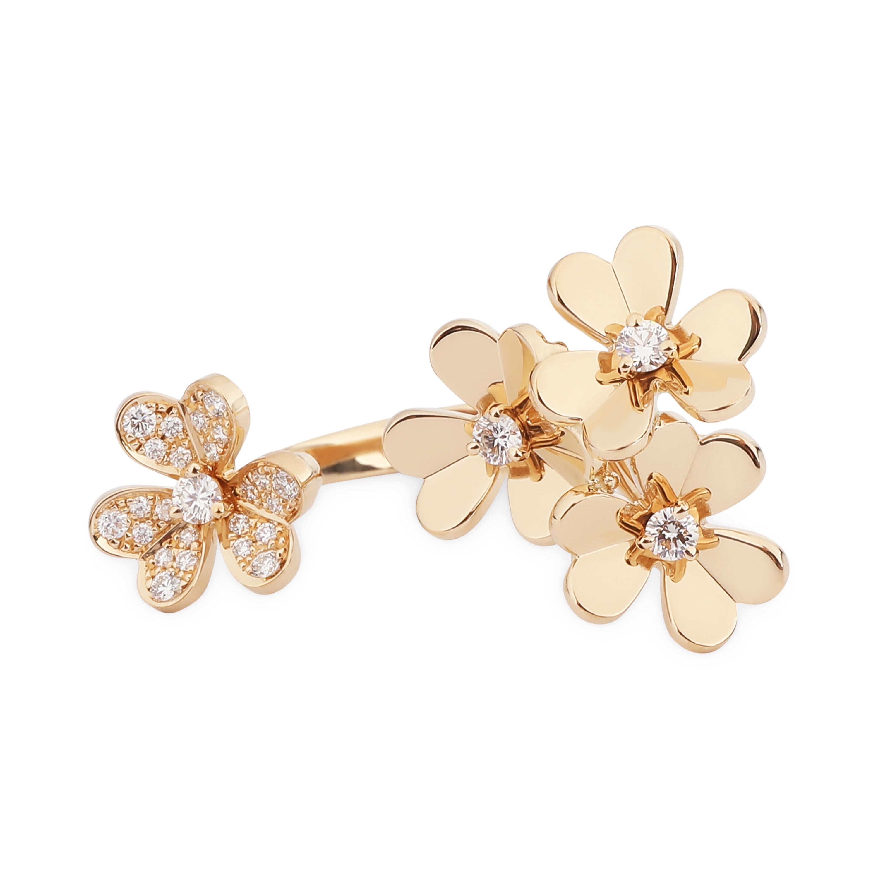 Femenino o masculino Anillo Van Cleef & Arpels Frivole Between The Finger de oro amarillo de 18 quilates 0,37 qt en venta