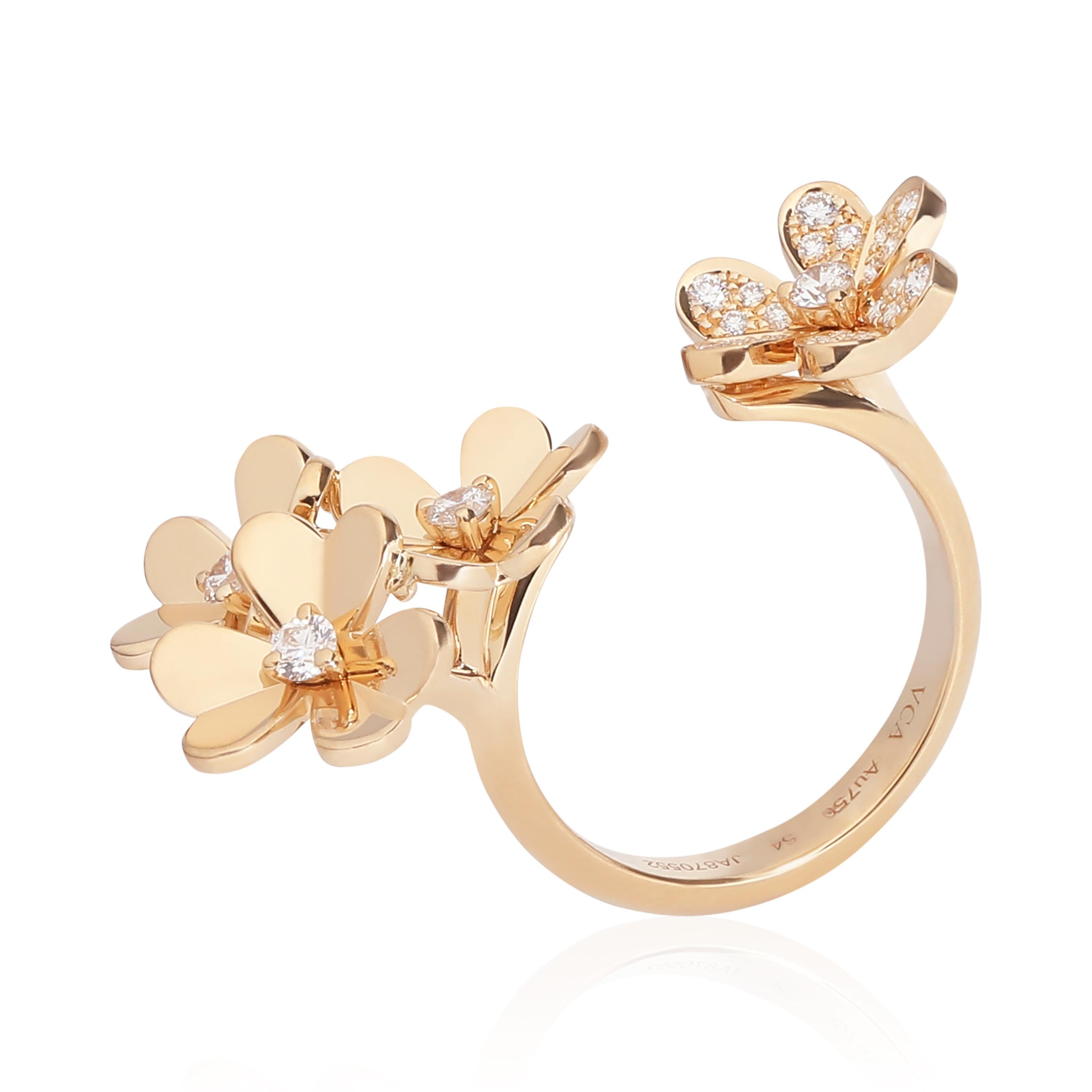 Anillo Van Cleef & Arpels Frivole Between The Finger de oro amarillo de 18 quilates 0,37 qt en venta 2