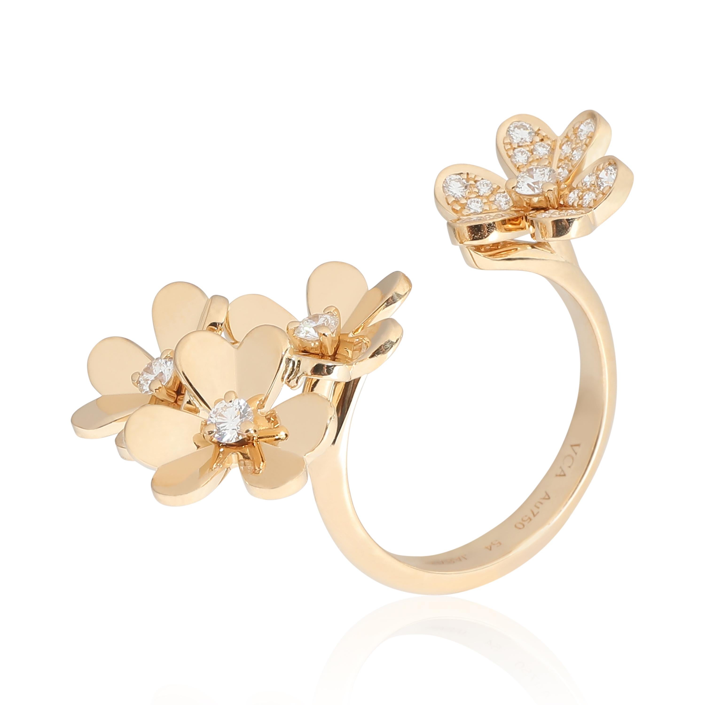 Anillo Van Cleef & Arpels Frivole Between The Finger de oro amarillo de 18 quilates 0,37 qt en venta 3