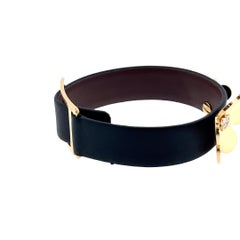 VAN CLEEF & ARPELS Frivole Diamond 18ct Yellow Gold Black Leather Bracelet