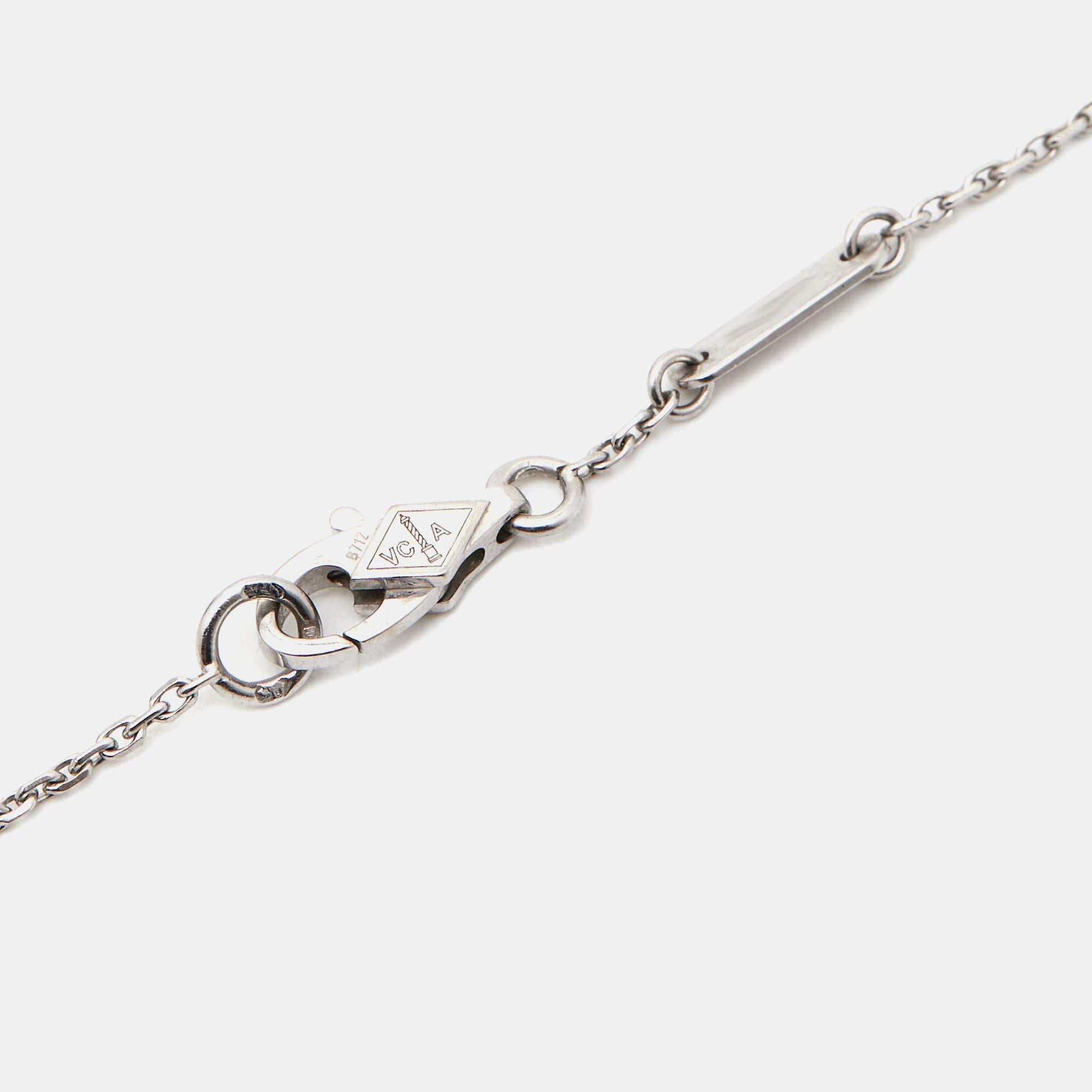 Women's Van Cleef & Arpels Frivole Diamond 18k White Gold Bracelet
