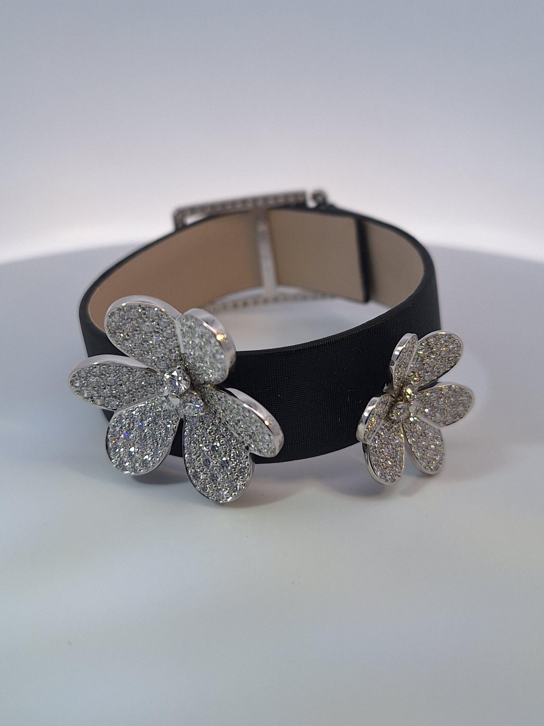 Van Cleef & Arpels Frivole Diamant-Choker-Halskette und Armband-Set mit Diamanten im Angebot 4