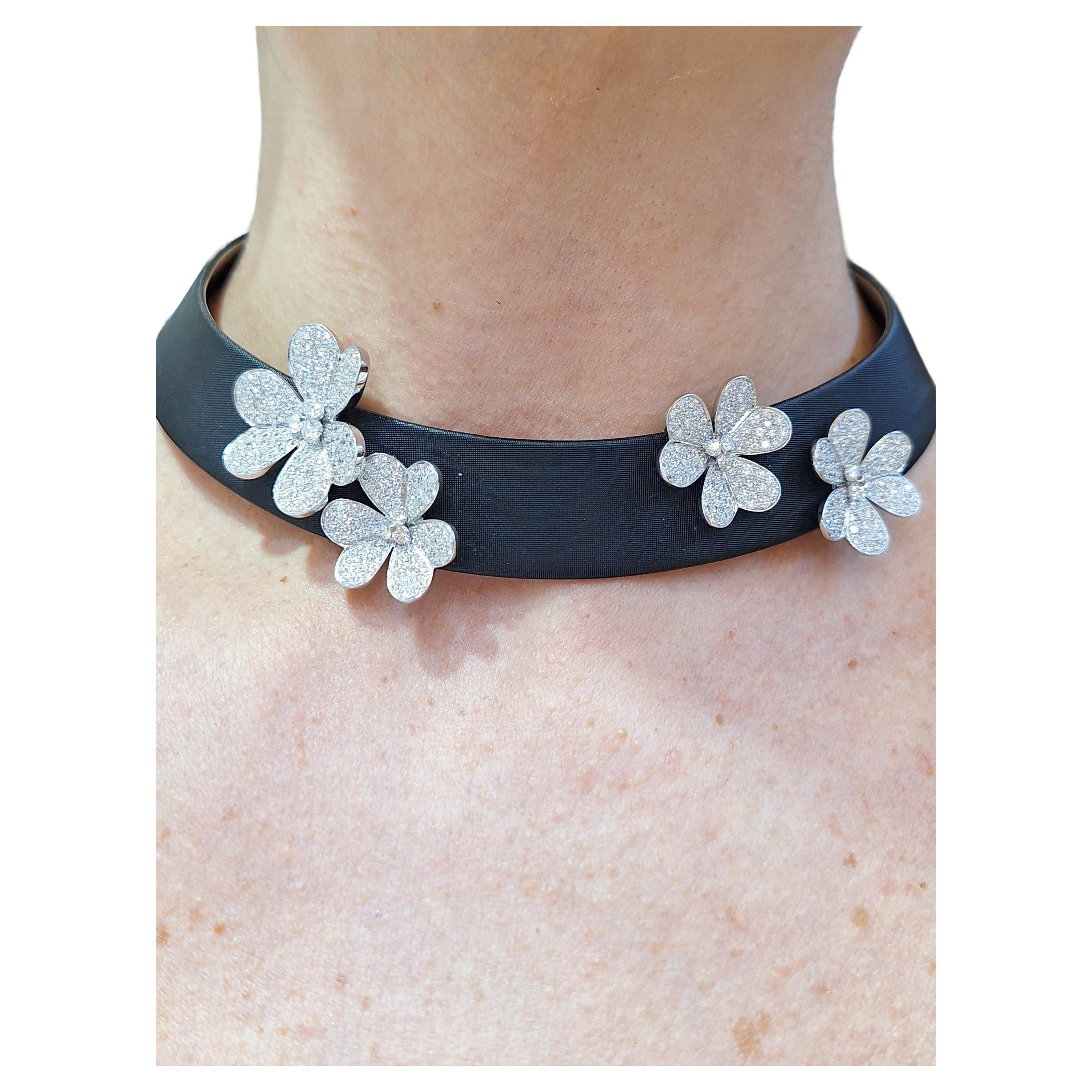 Van Cleef & Arpels Frivole Diamant-Choker-Halskette und Armband-Set mit Diamanten im Angebot