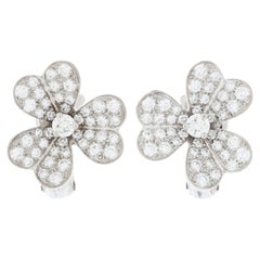 Van Cleef & Arpels Frivole Diamond Earrings in 18k White Gold