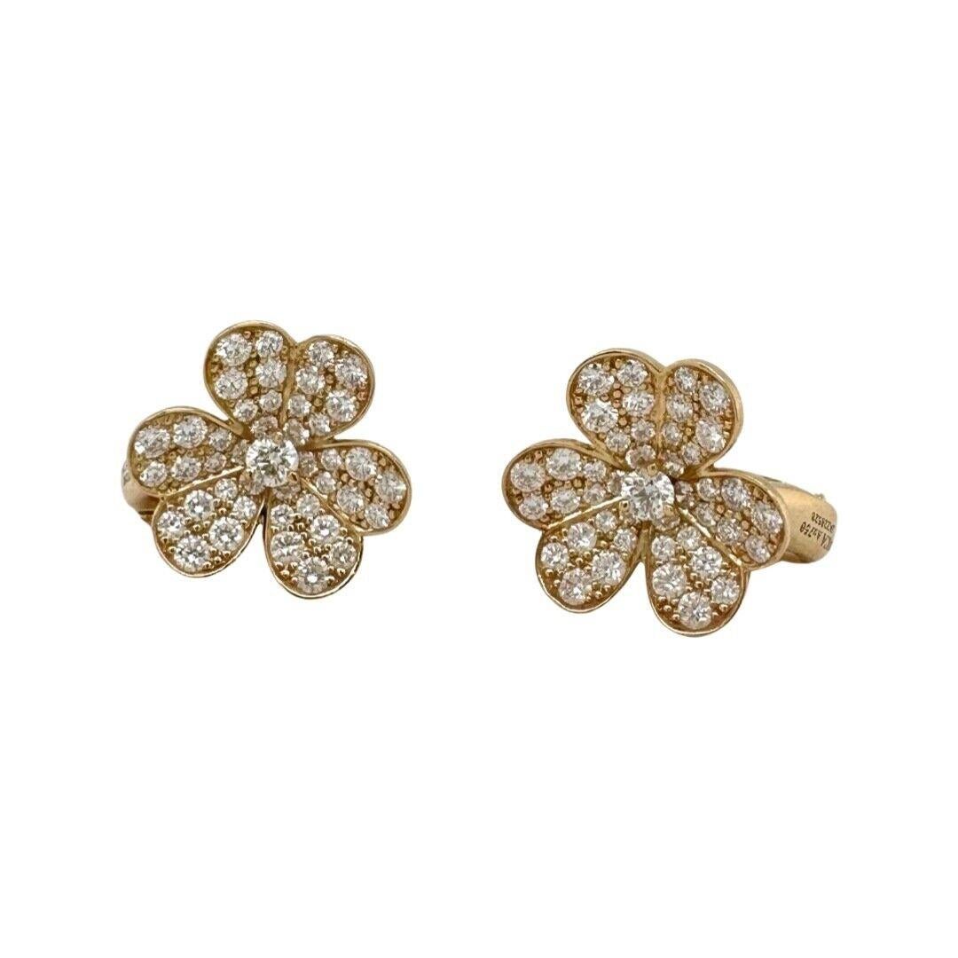 Designer: Van Cleef & Arpels

Collection: Frivole

Type: Earrings

Metal: Yellow Gold

Metal Purity: 18k

Stone: 86 stones - 1.61 carat weight

Clasp: Clip back with detachable stem in 18k yellow gold, option to remove or reposition the