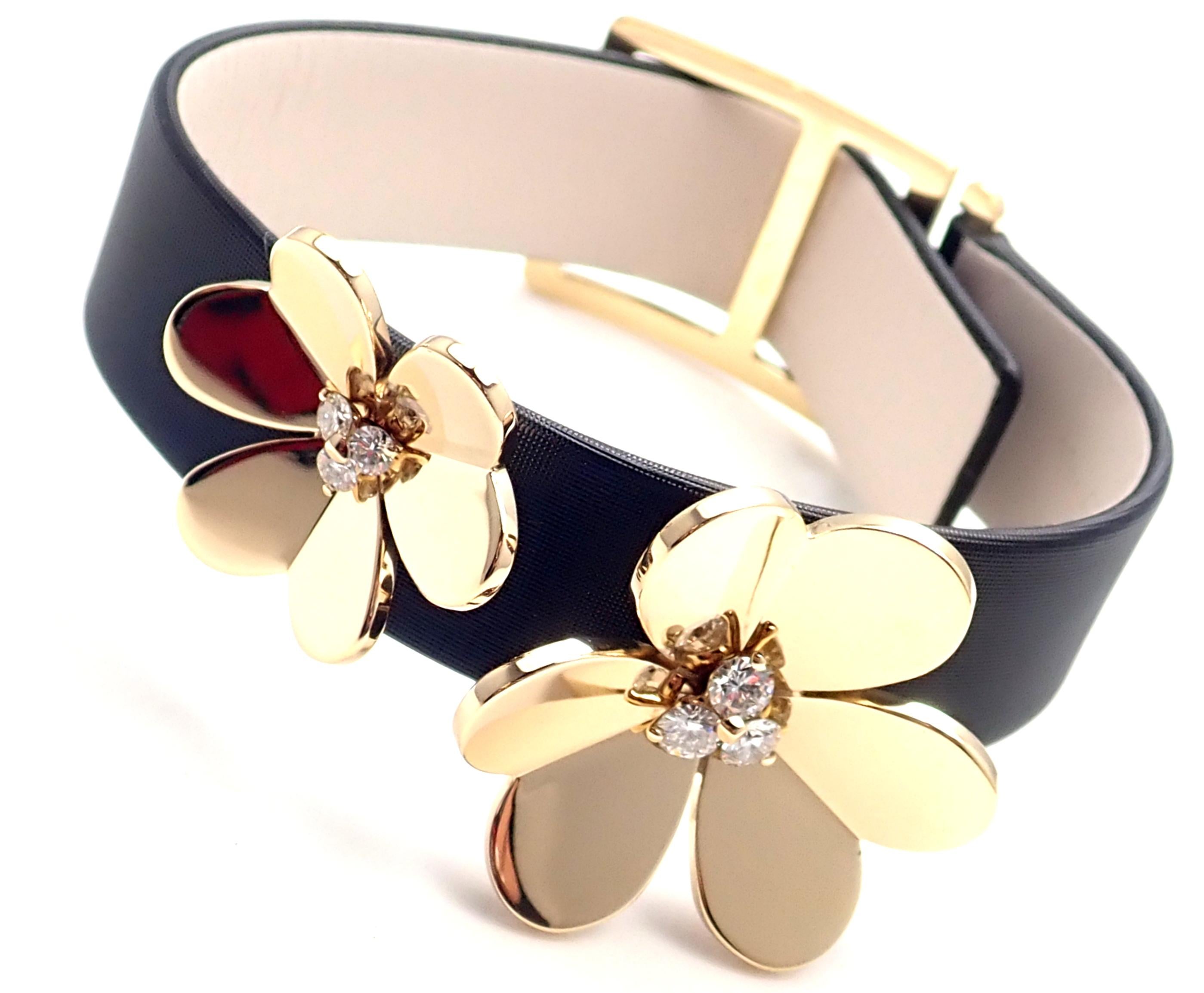 Van Cleef & Arpels Frivole Diamond Flower Yellow Gold Bracelet 3