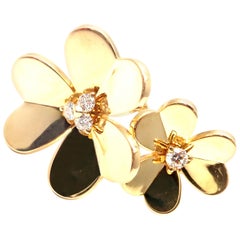 Van Cleef & Arpels Frivole Diamond Gold Between the Finger Flower Ring