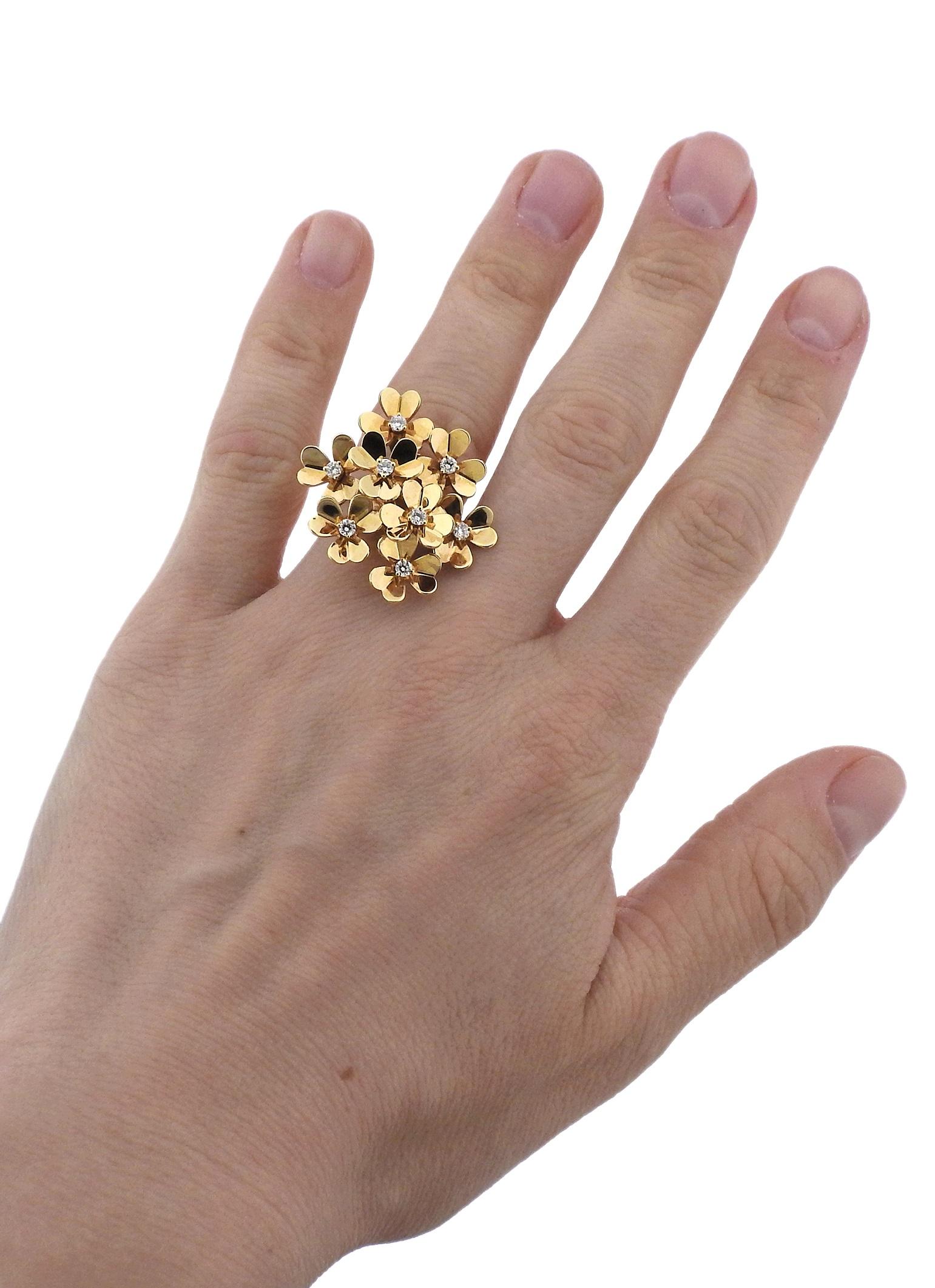 Van Cleef & Arpels Frivole Diamond Gold Ring 1