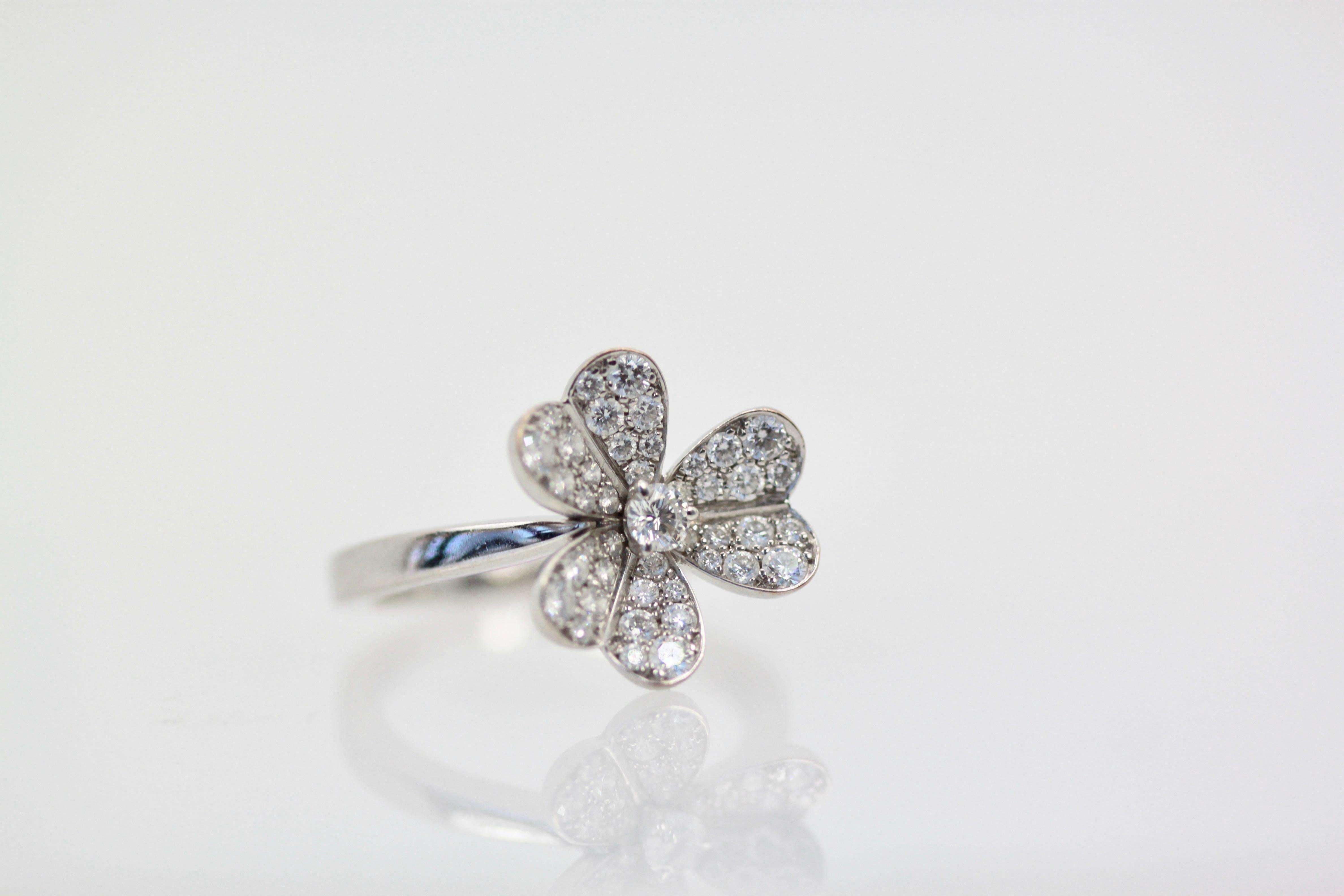 Van Cleef & Arpels Frivole Diamond Ring In Excellent Condition In North Hollywood, CA