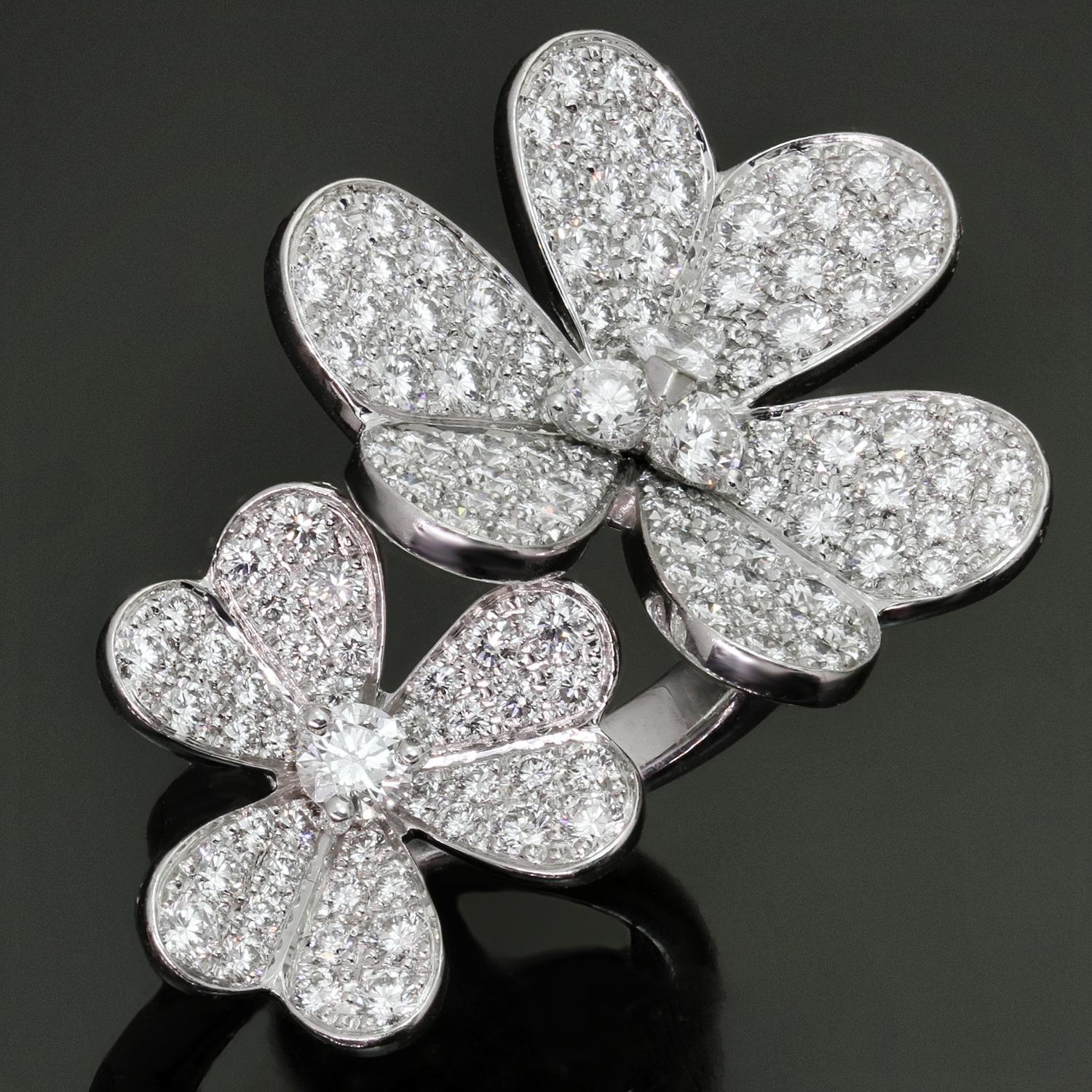 Brilliant Cut Van Cleef & Arpels Frivole Diamond White Gold Between-the-finger Ring
