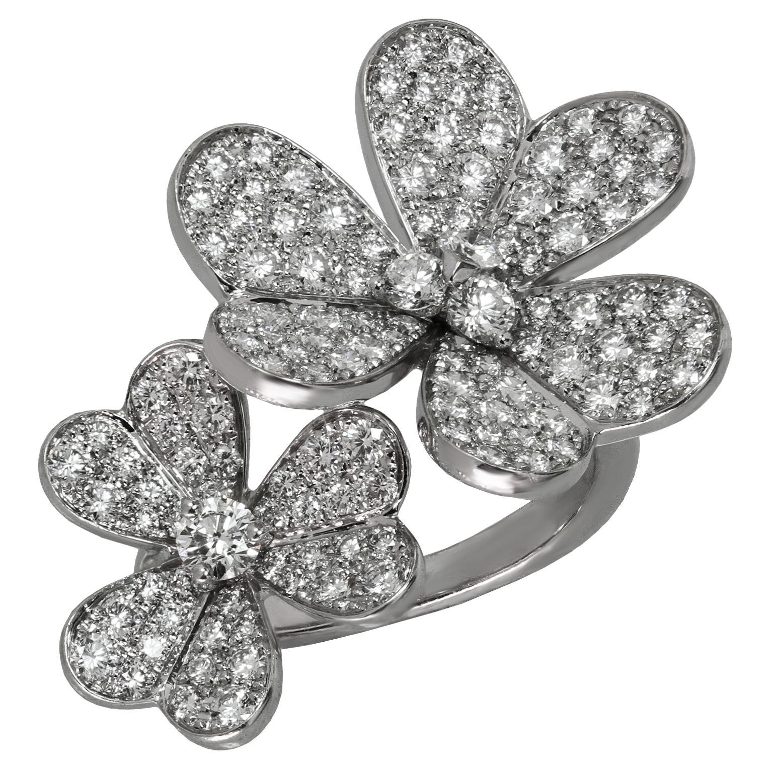 Van Cleef & Arpels Frivole Diamond White Gold Between-the-finger Ring