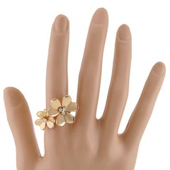 VAN CLEEF & ARPELS Frivole Diamond Yellow Gold Between-the-Finger Ring