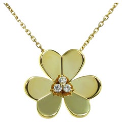 Van Cleef & Arpels Frivole Diamant-Halskette aus Gelbgold