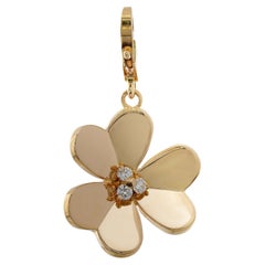 VAN CLEEF & ARPELS Frivole Diamond Yellow Gold Large Pendant Charm 