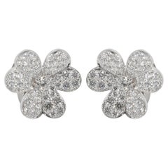 Van Cleef & Arpels Frivole Earrings in 18k White Gold Small Model, 1.61ctw
