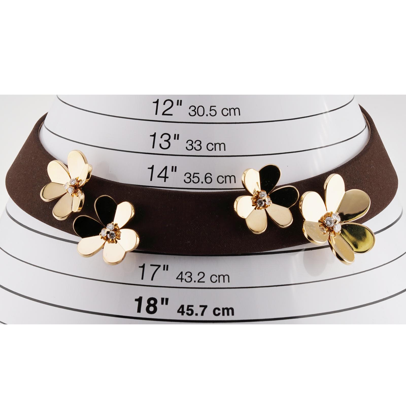 VAN CLEEF & ARPELS Collier ras du cou Frivole Flower Diamond Bon état - En vente à New York, NY