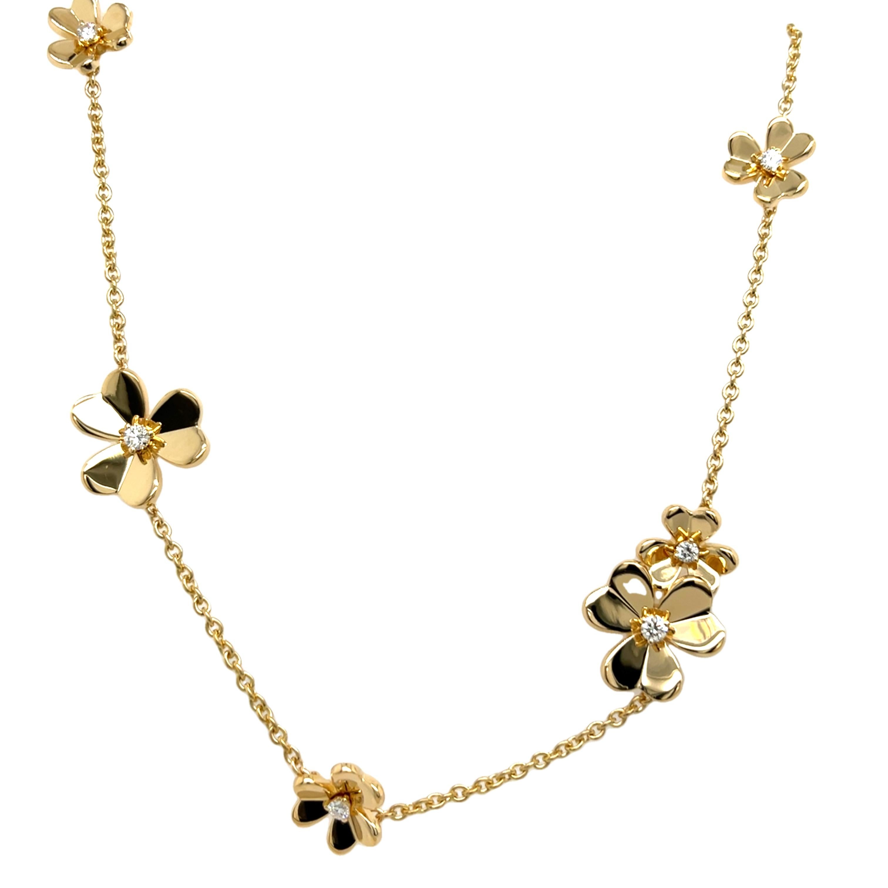 Van Cleef & Arpels Frivole Necklace, 9 flowers 18ct Yellow Gold 1