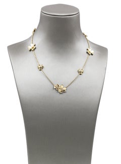 Van Cleef & Arpels Frivole Necklace 9 Flowers, 18 Karat Yellow Gold, Diamond