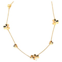 Van Cleef & Arpels Collier Frivole - 9 fleurs en or jaune 18 carats avec diamants