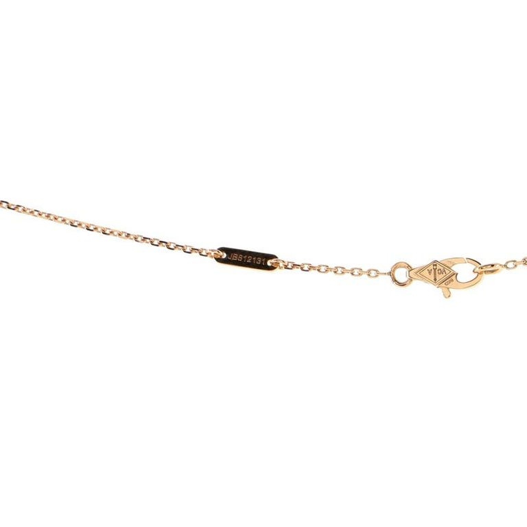 Van Cleef and Arpels Frivole Pendant Necklace 18K Rose Gold with Pave  Diamonds at 1stDibs