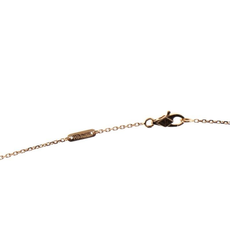 Van Cleef & Arpels Frivole Pendant Necklace 18K Rose Gold with Pave Diamonds In Good Condition In New York, NY