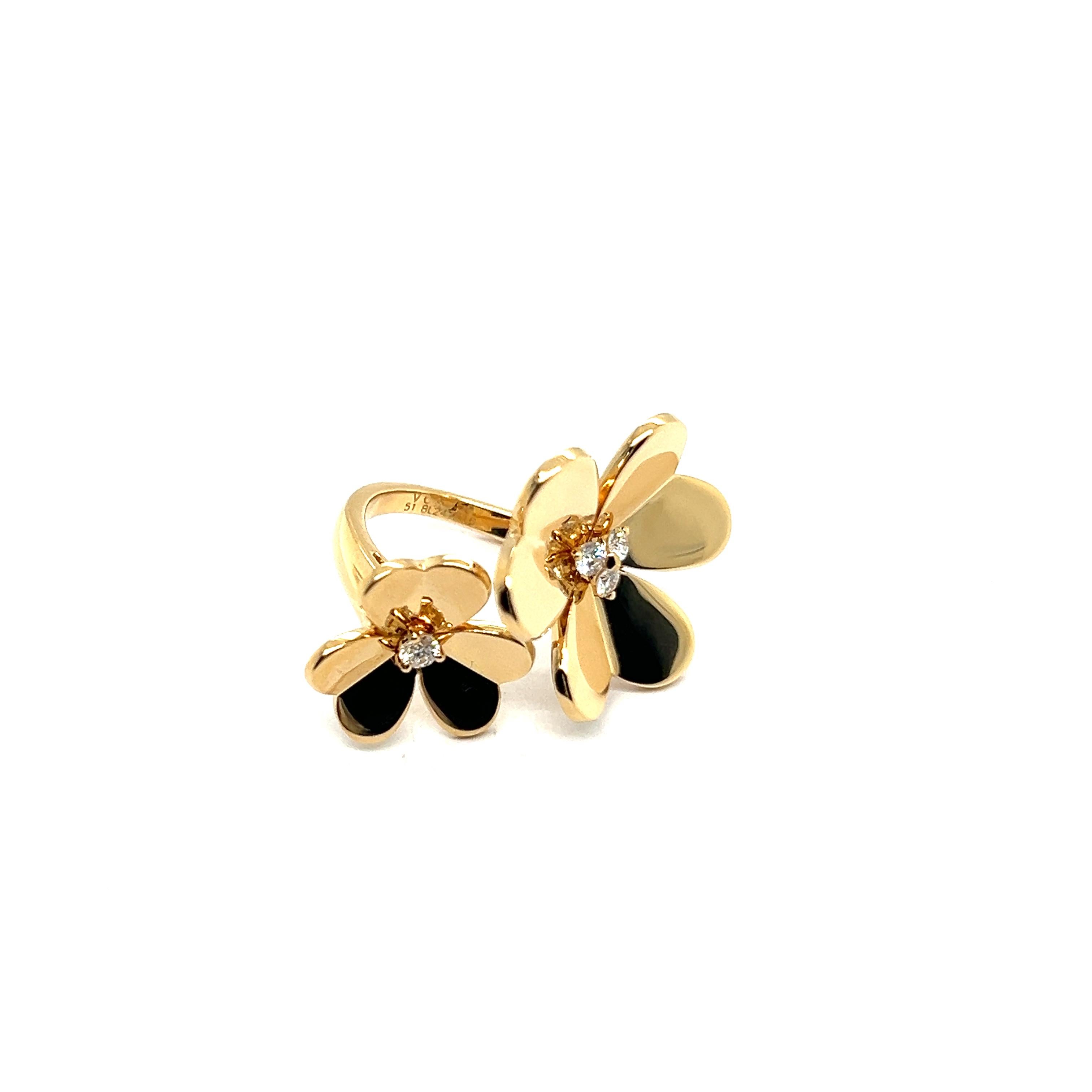 Van Cleef & Arpels Frivole Ring in 18 Karat Yellow Gold with Diamonds 4