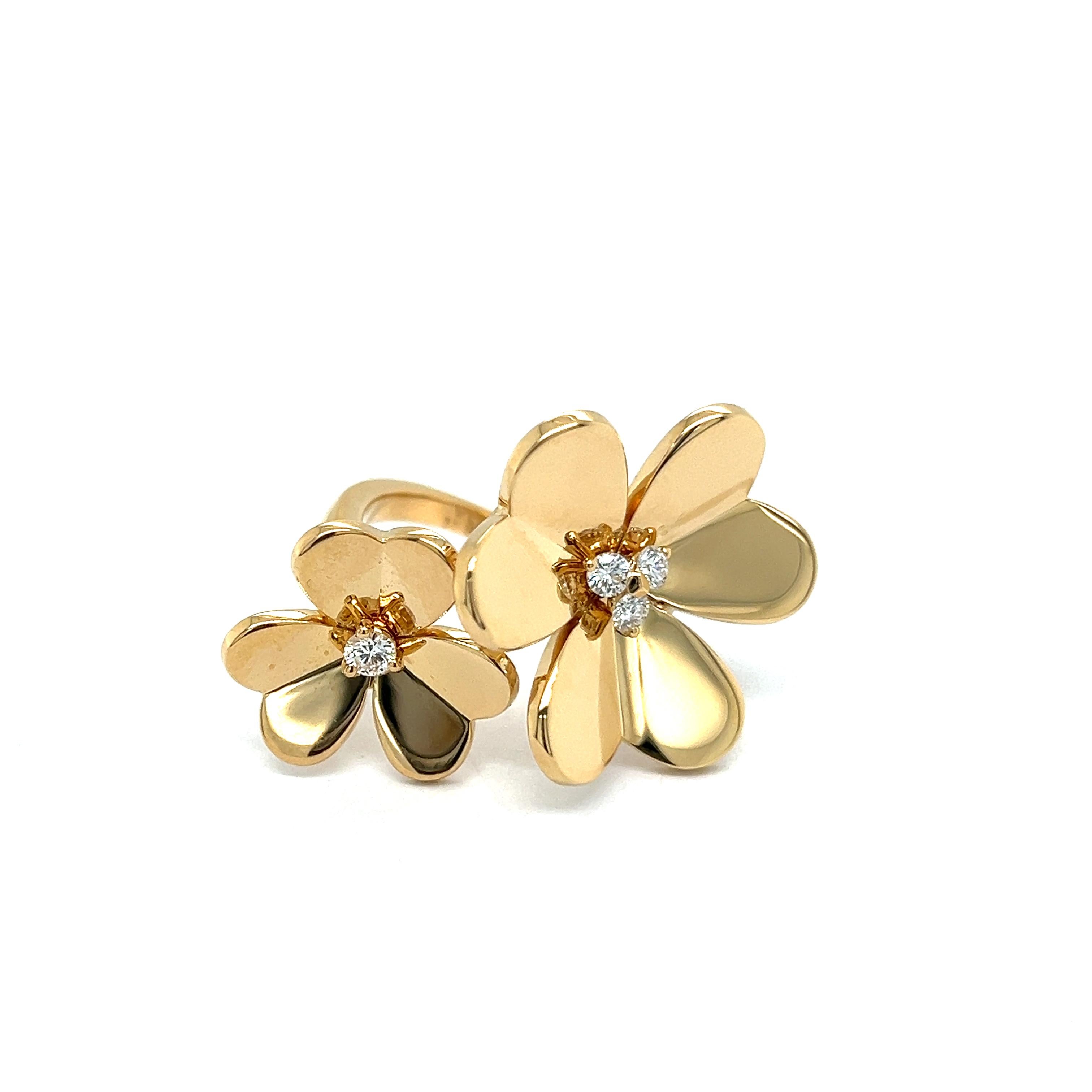 Van Cleef & Arpels Frivole Ring in 18 Karat Yellow Gold with Diamonds 7