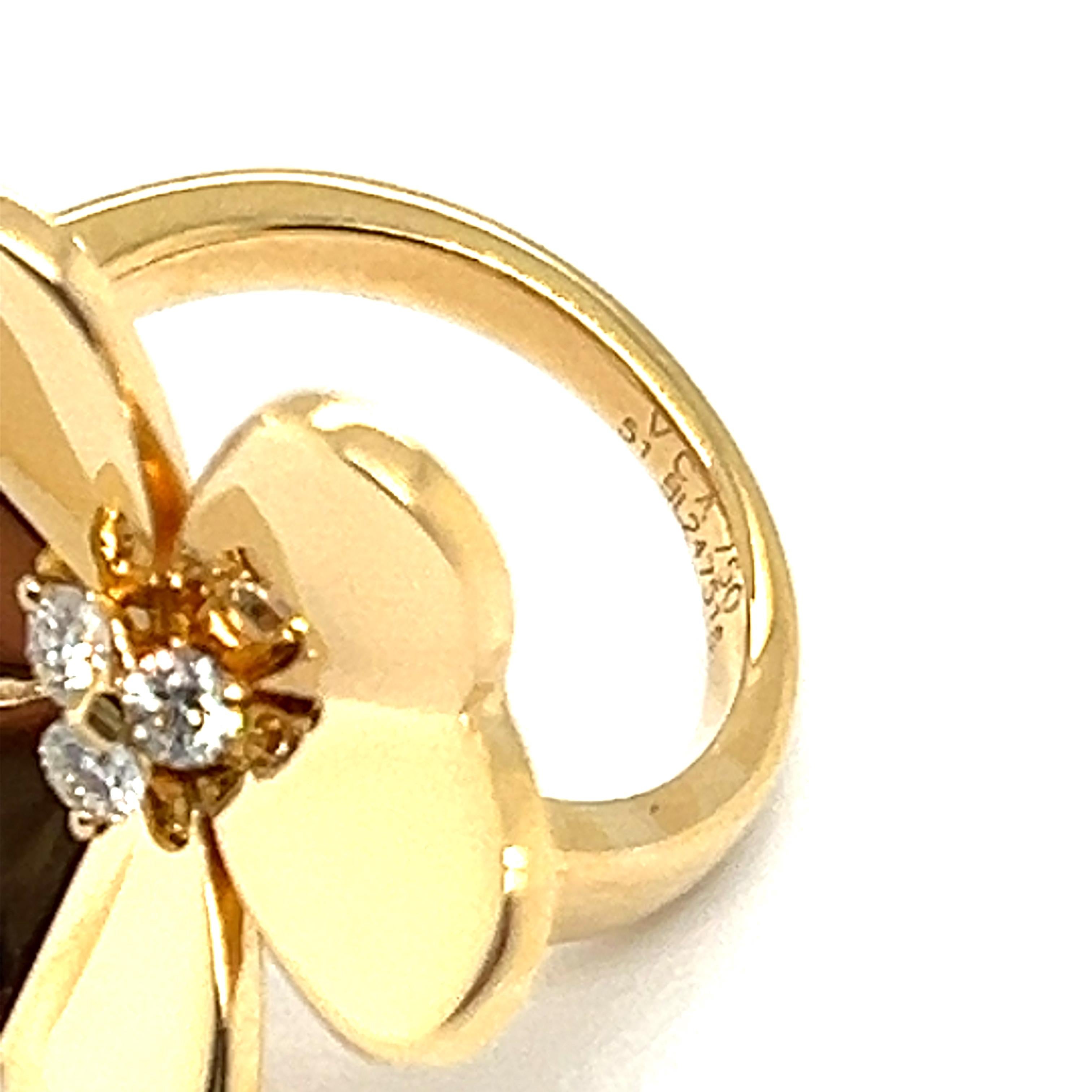 Van Cleef & Arpels Frivole Ring in 18 Karat Yellow Gold with Diamonds 9