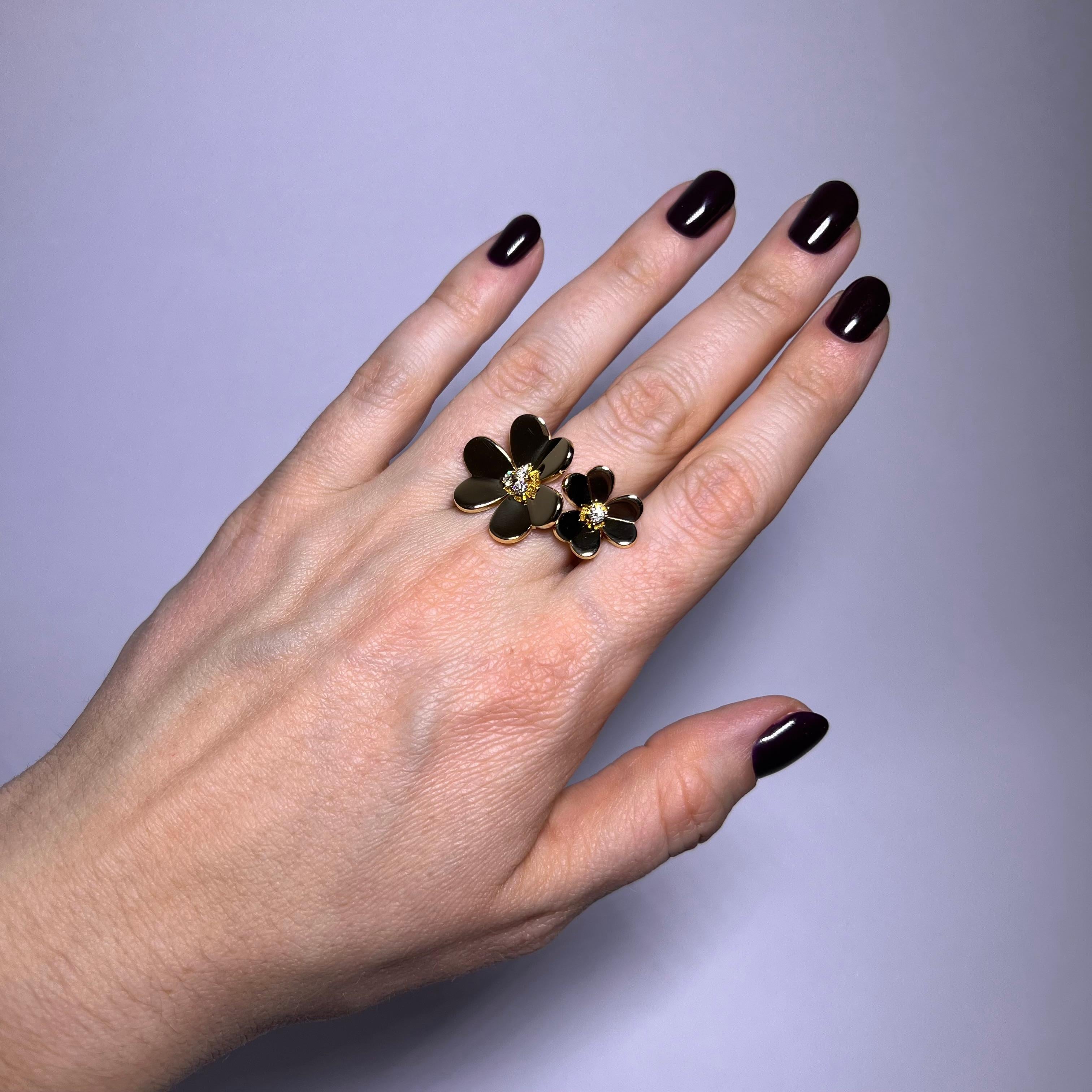 Artist Van Cleef & Arpels Frivole Ring in 18 Karat Yellow Gold with Diamonds