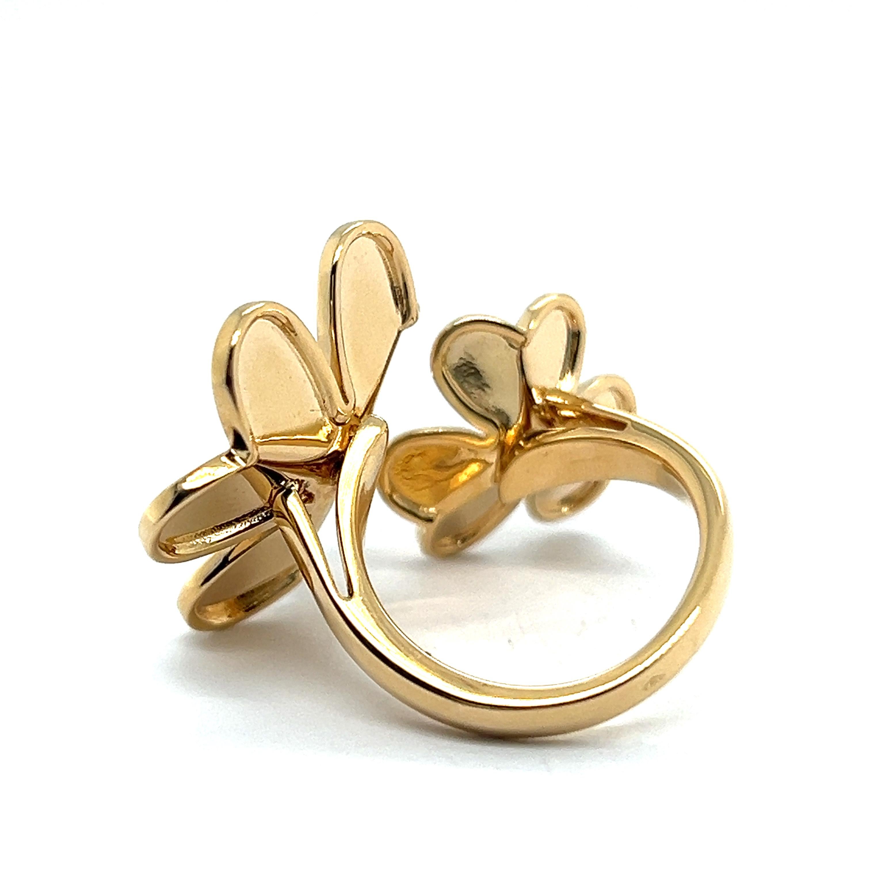 Women's or Men's Van Cleef & Arpels Frivole Ring in 18 Karat Yellow Gold with Diamonds