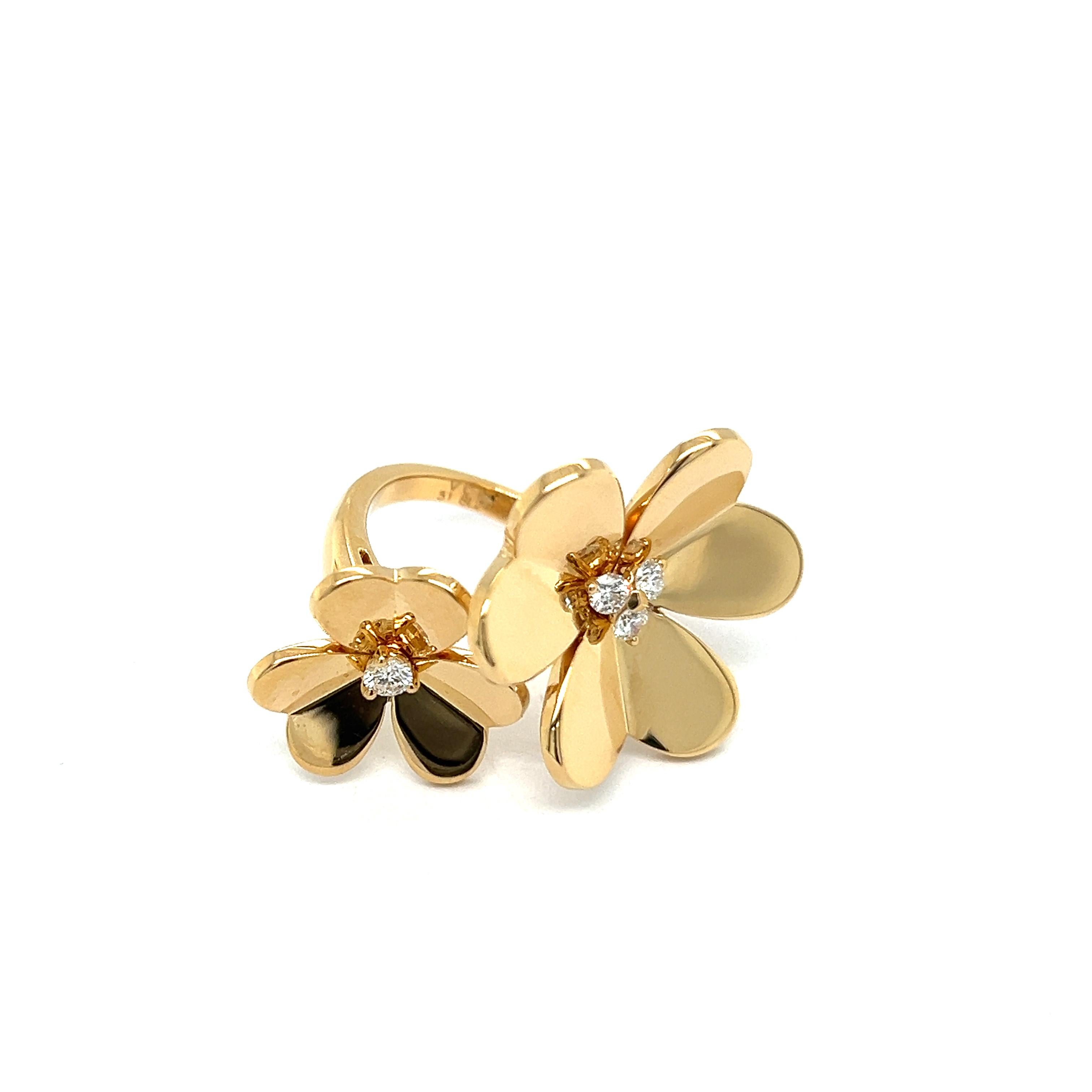 Van Cleef & Arpels Frivole Ring in 18 Karat Yellow Gold with Diamonds 1