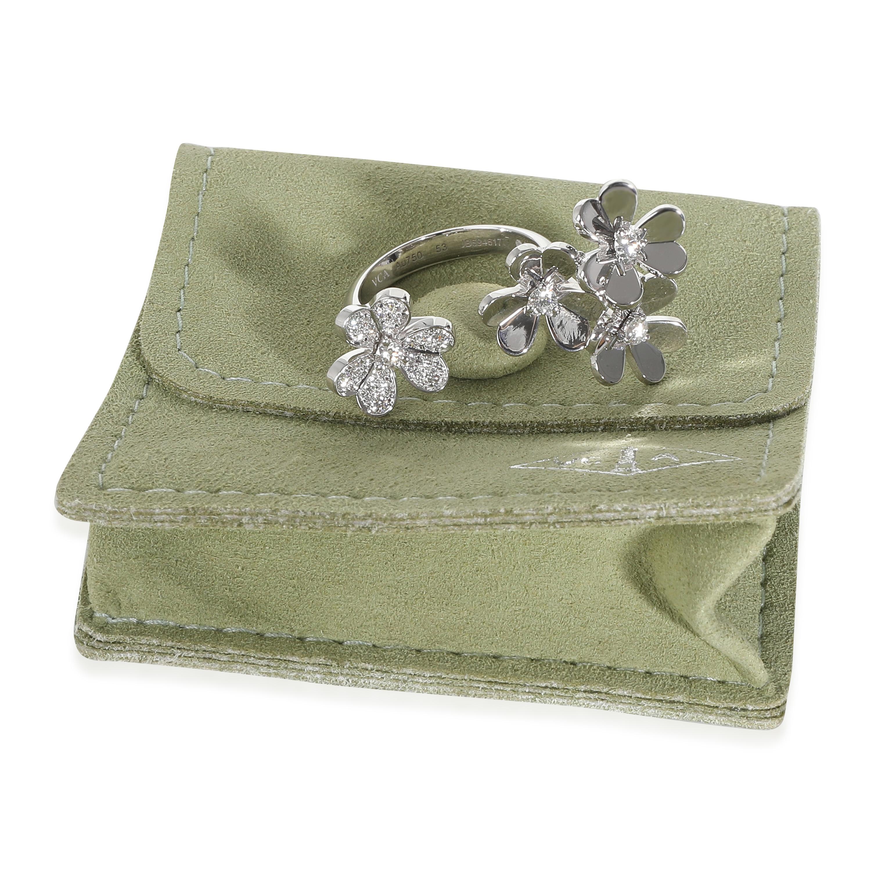 Van Cleef & Arpels Frivole Ring With Diamonds In 18K White Gold For Sale 2