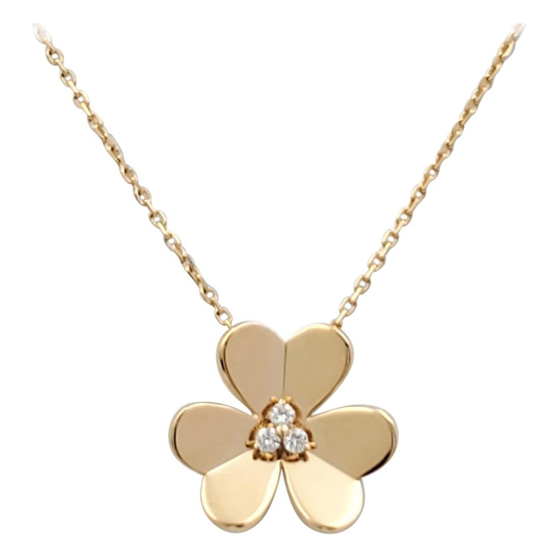 Van Cleef & Arpels 'Frivole' Yellow Gold and Diamond Necklace, Large Model