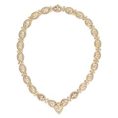 Retro Van Cleef & Arpels 18K Yellow Gold 42.00cttw Diamond Necklace